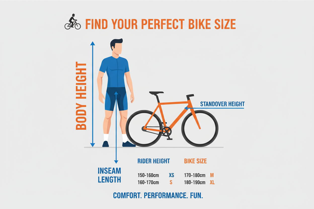 Guía KUBOR para saber qué talla de bicicleta necesitas