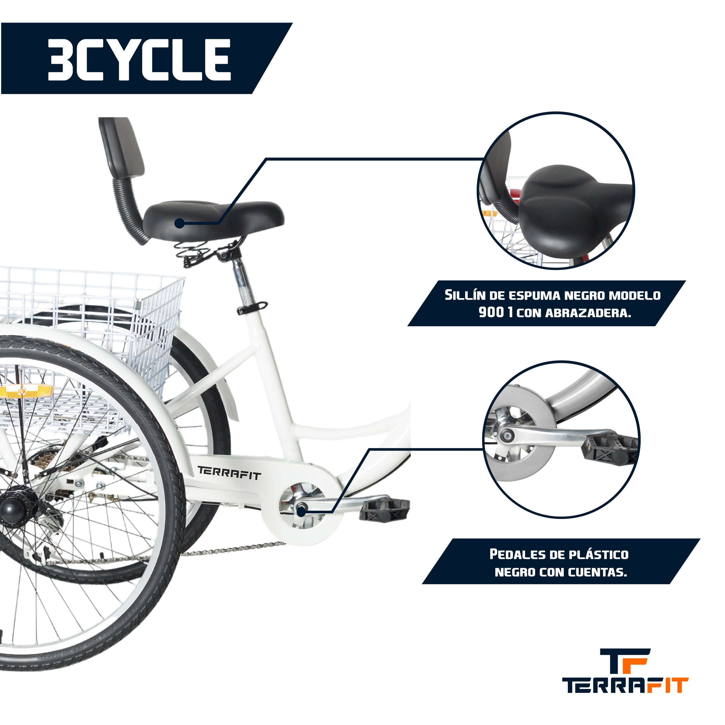 Triciclo para Adulto 3CYCLE Rodada 26 Shimano TerraFit