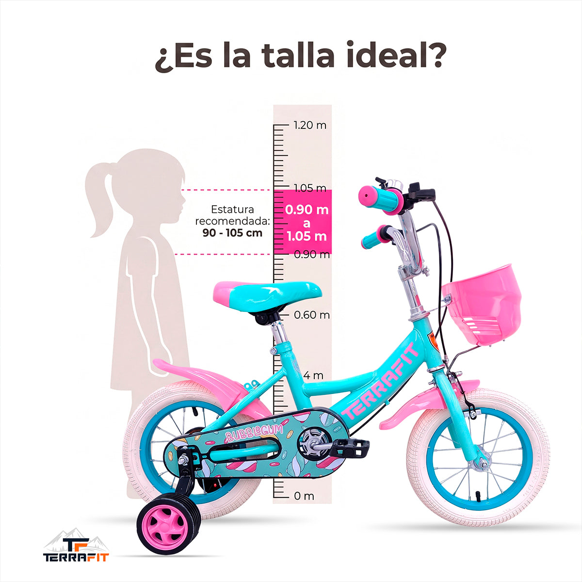 Bicicleta Infantil para Niña Bubblegum R12 Terrafit