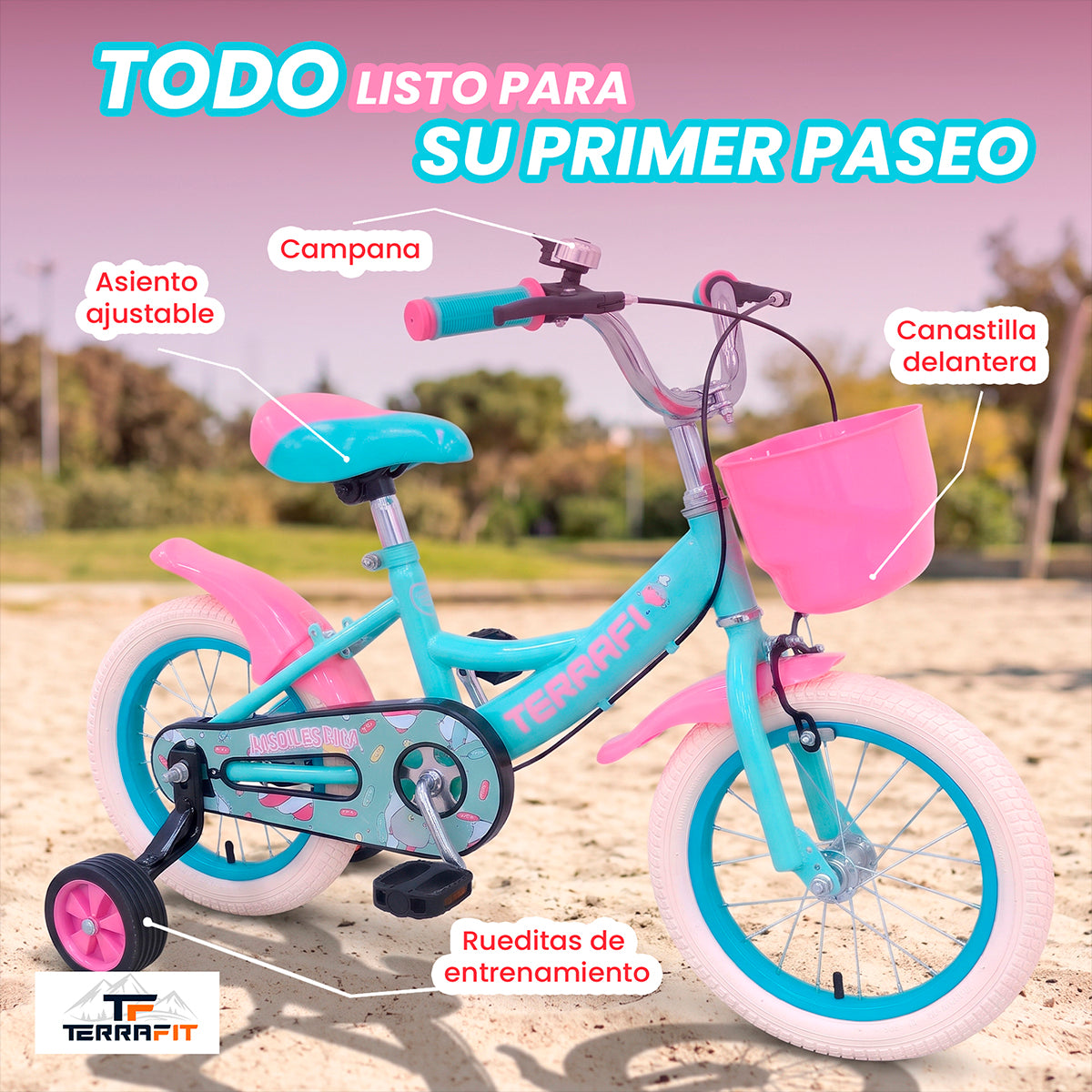 Bicicleta Infantil para Niña Bubblegum R12 Terrafit