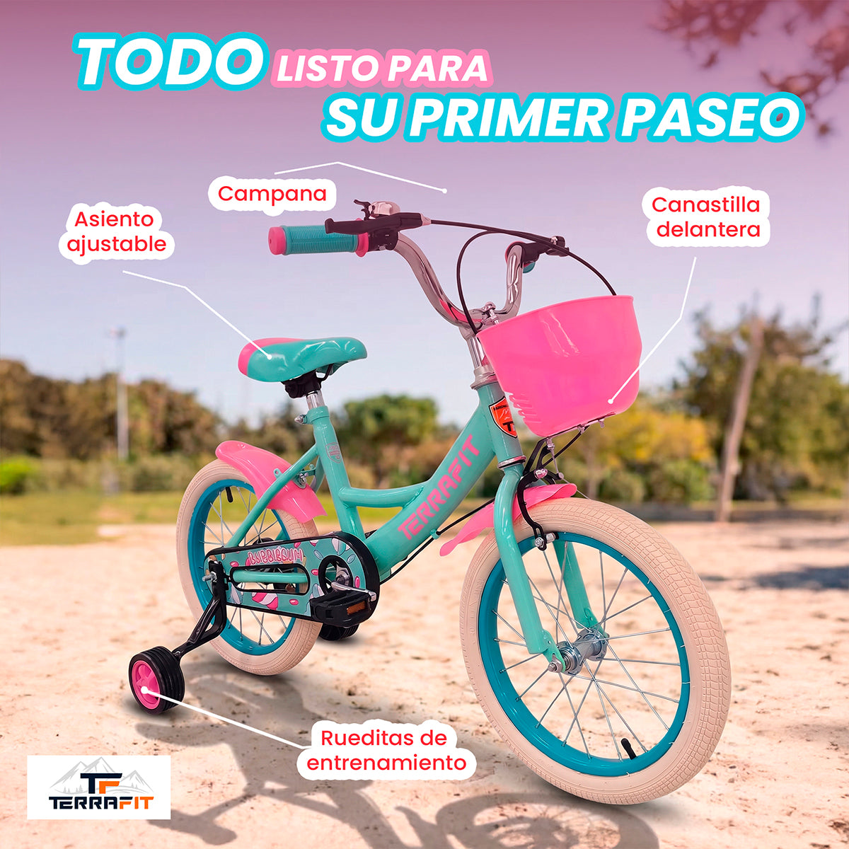Bicicleta Infantil para Niña Bubblegum R16 Terrafit