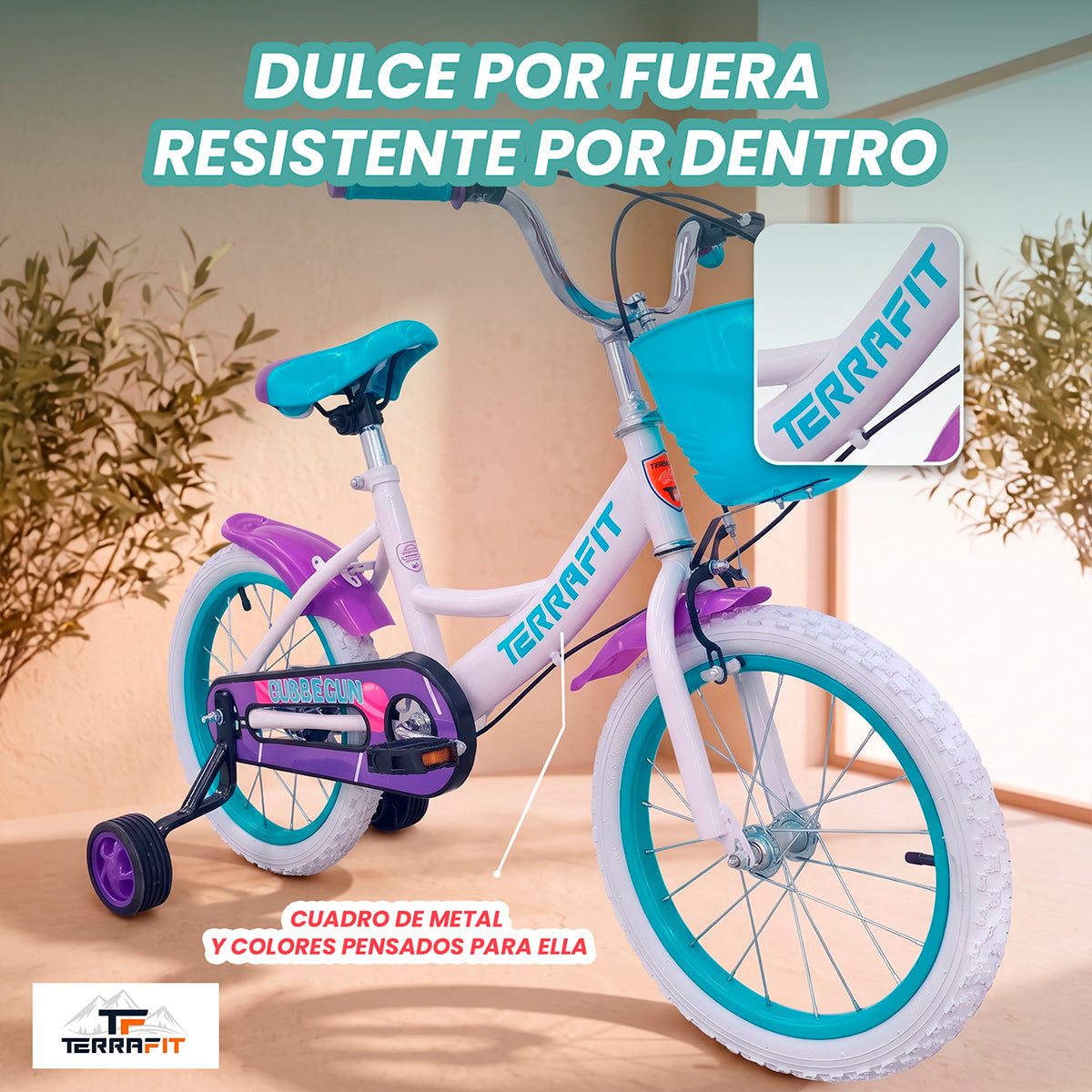 Bicicleta Infantil para Niña Bubblegum R16 Terrafit