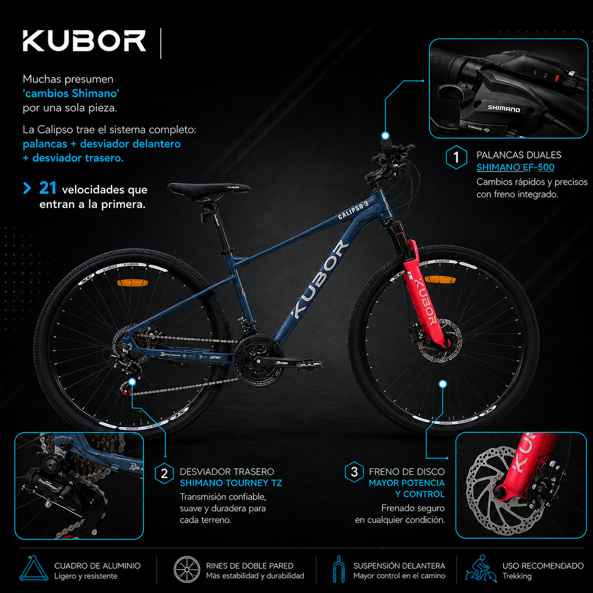 Bicicleta de Montaña Calipso 3 R29 21V KUBOR