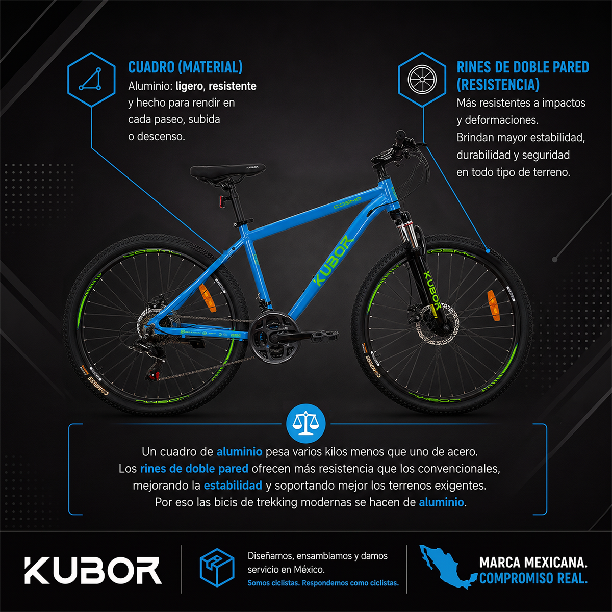 Bicicleta de Montaña Cosmo R26 21V KUBOR