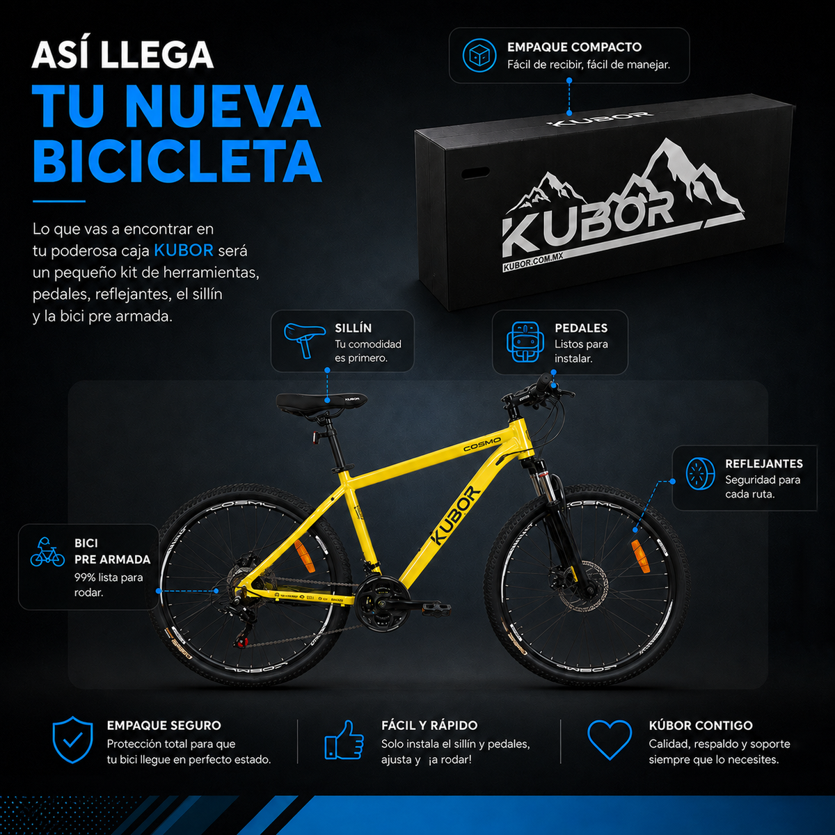 Bicicleta de Montaña Cosmo R26 21V KUBOR