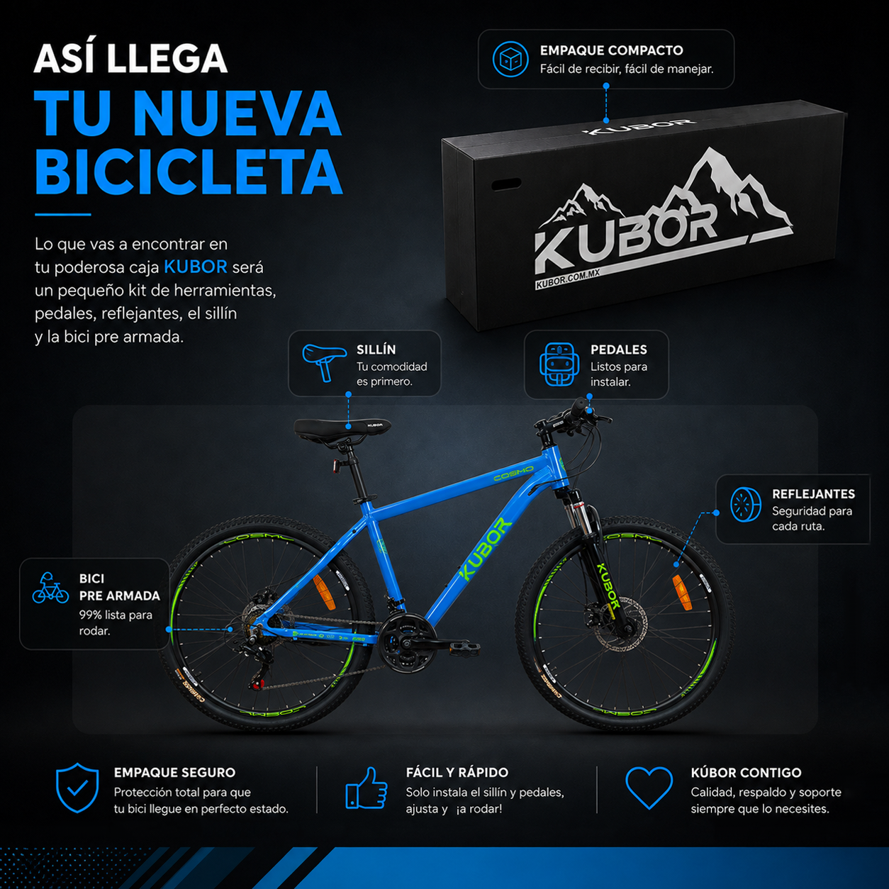 Bicicleta de Montaña Cosmo R26 21V KUBOR