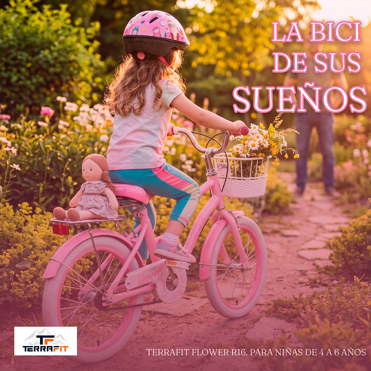 Bicicleta Infantil para Niña Flower R16 Terrafit