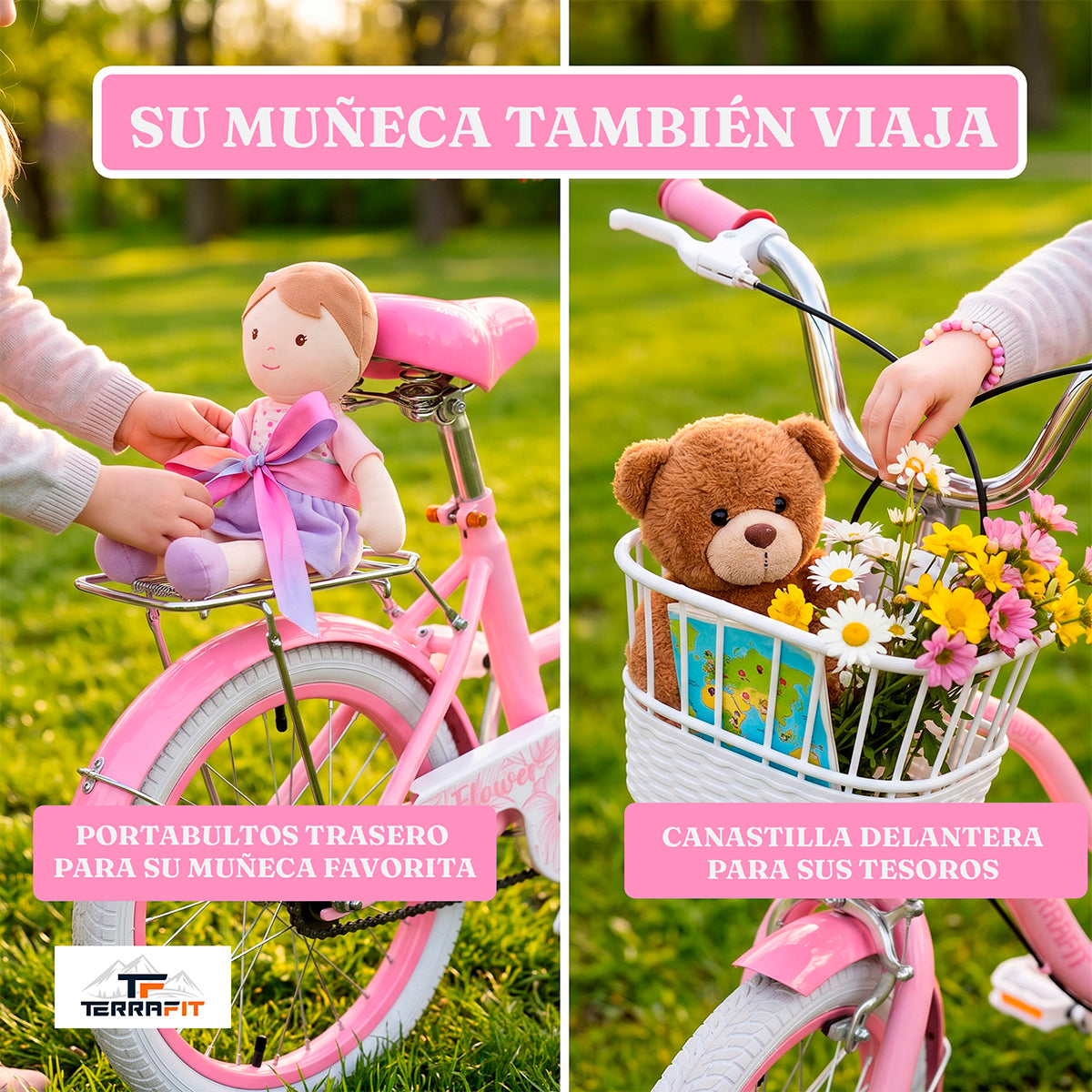 Bicicleta Infantil para Niña Flower R16 Terrafit