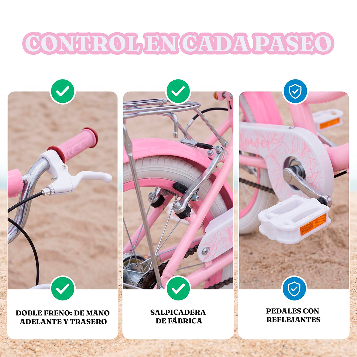 Bicicleta Infantil para Niña Flower R20 Terrafit