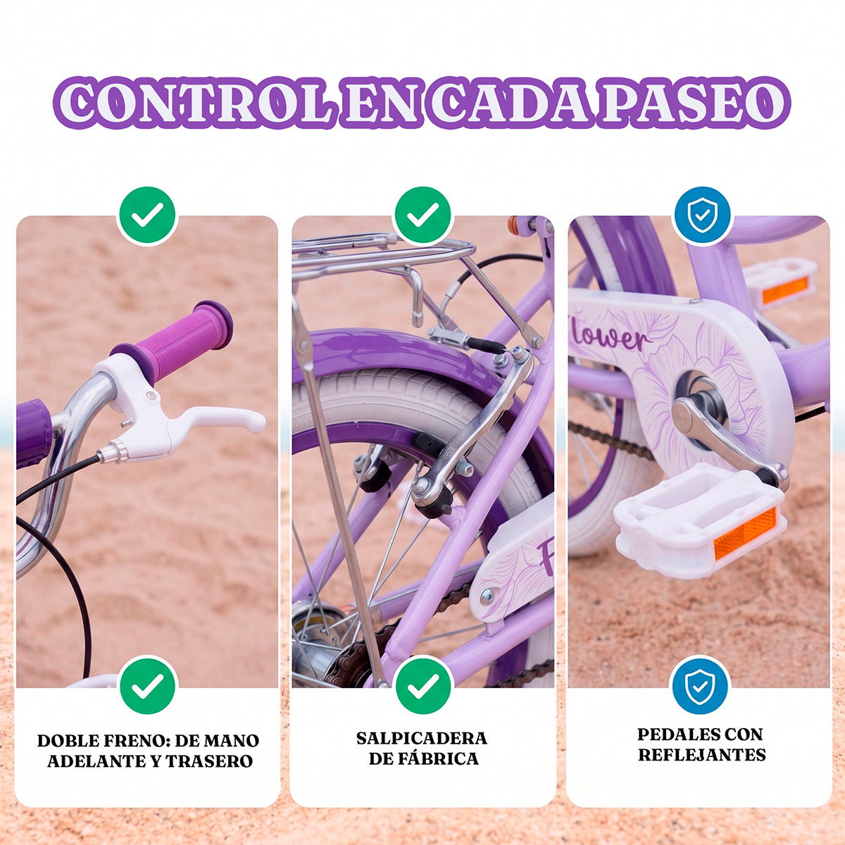 Bicicleta Infantil para Niña Flower R20 Terrafit