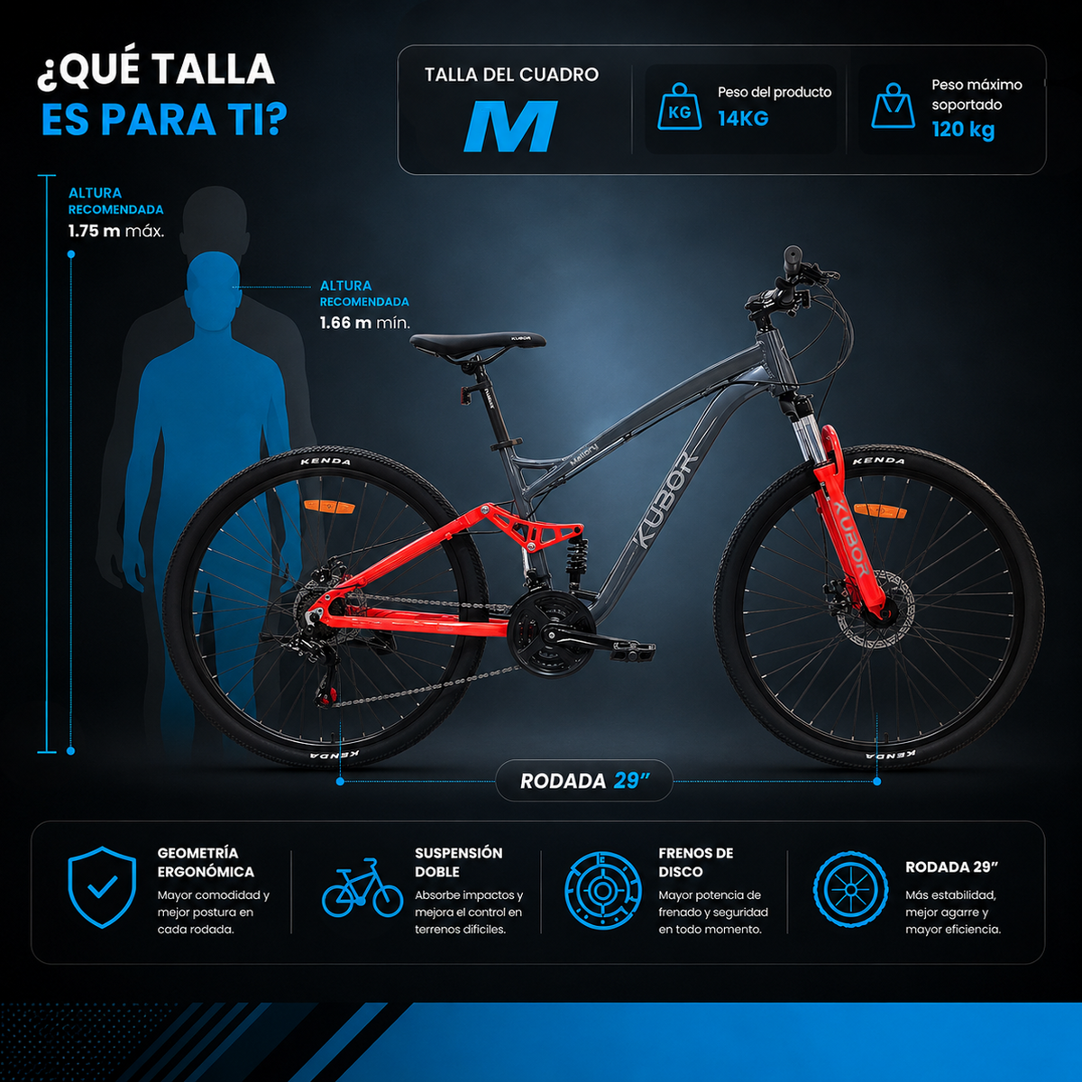 Bicicleta de Montaña Mallory R29 21V KUBOR