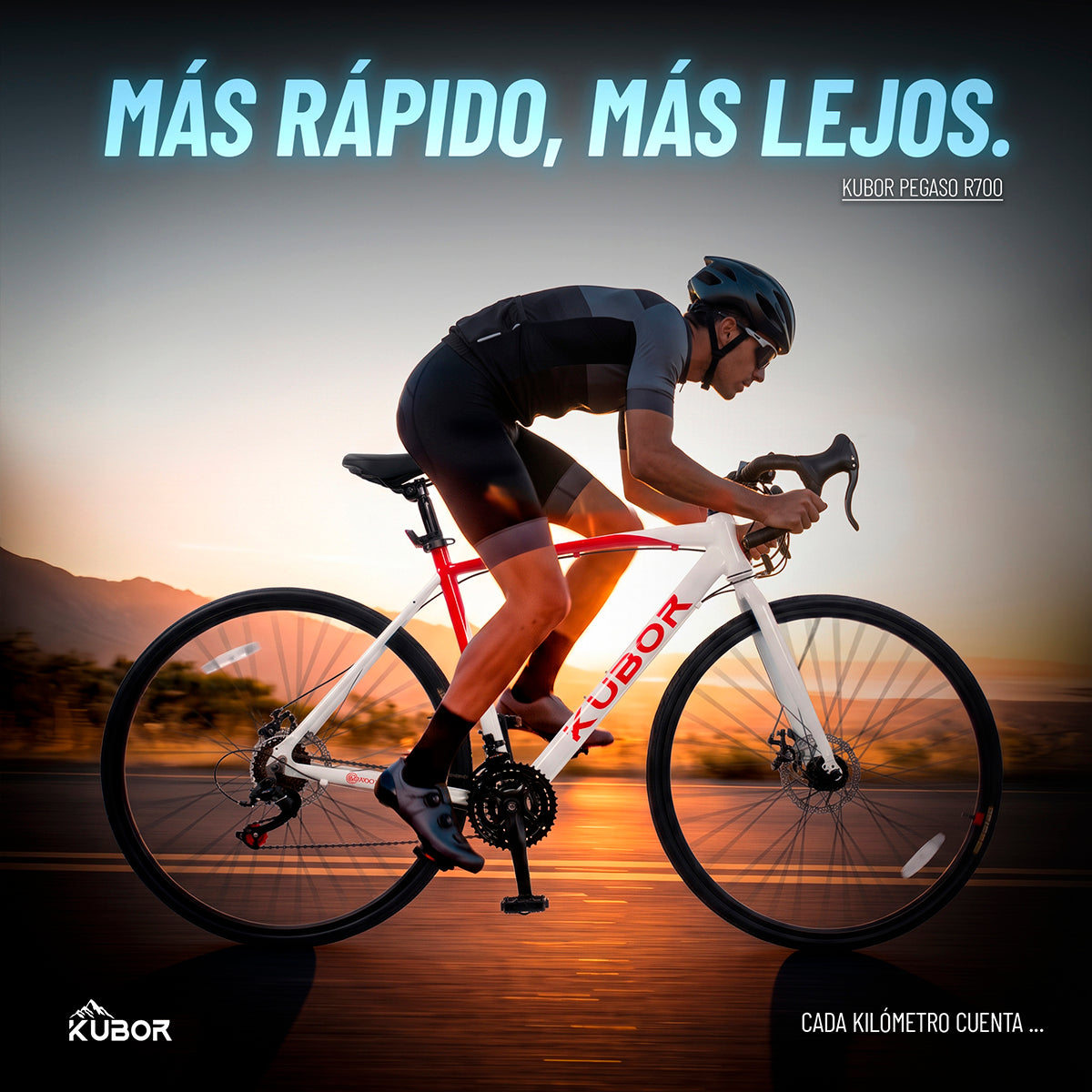 Bicicleta de Ruta Pegaso R700 14V Kubor de Aluminio con Frenos de Disco