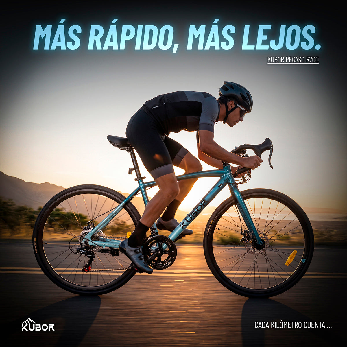Bicicleta de Ruta Pegaso R700 14V Kubor de Aluminio con Frenos de Disco