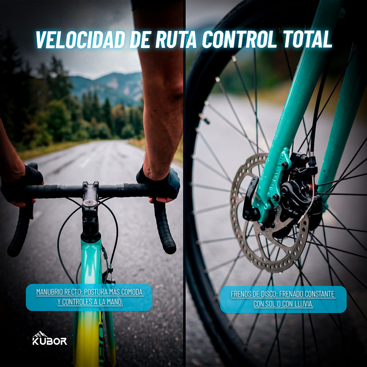 Bicicleta de Ruta Pegaso R700 14V Kubor de Aluminio con Frenos de Disco
