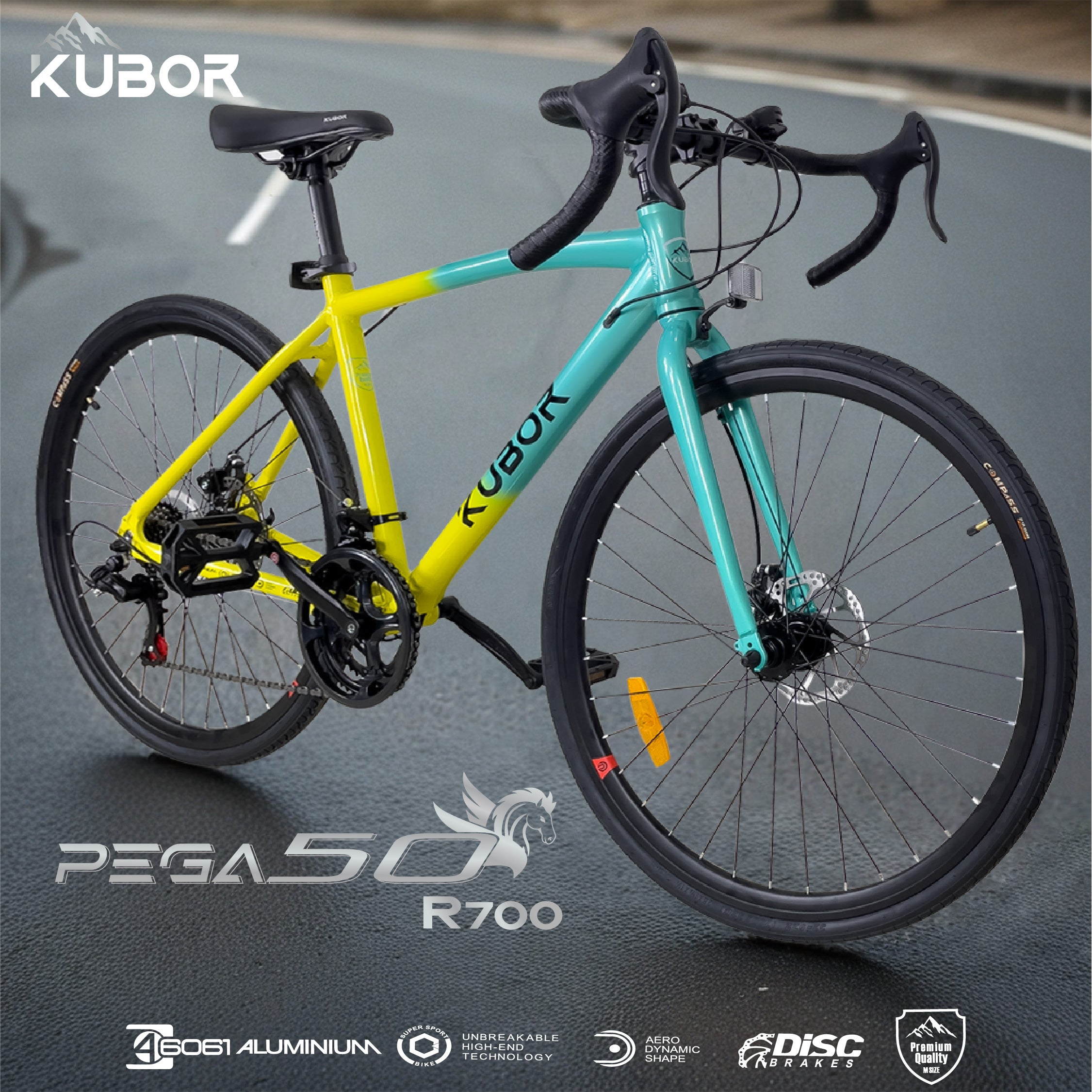 Bicicleta Ruta Pegaso50 Rodada 700 Aluminio Carreras