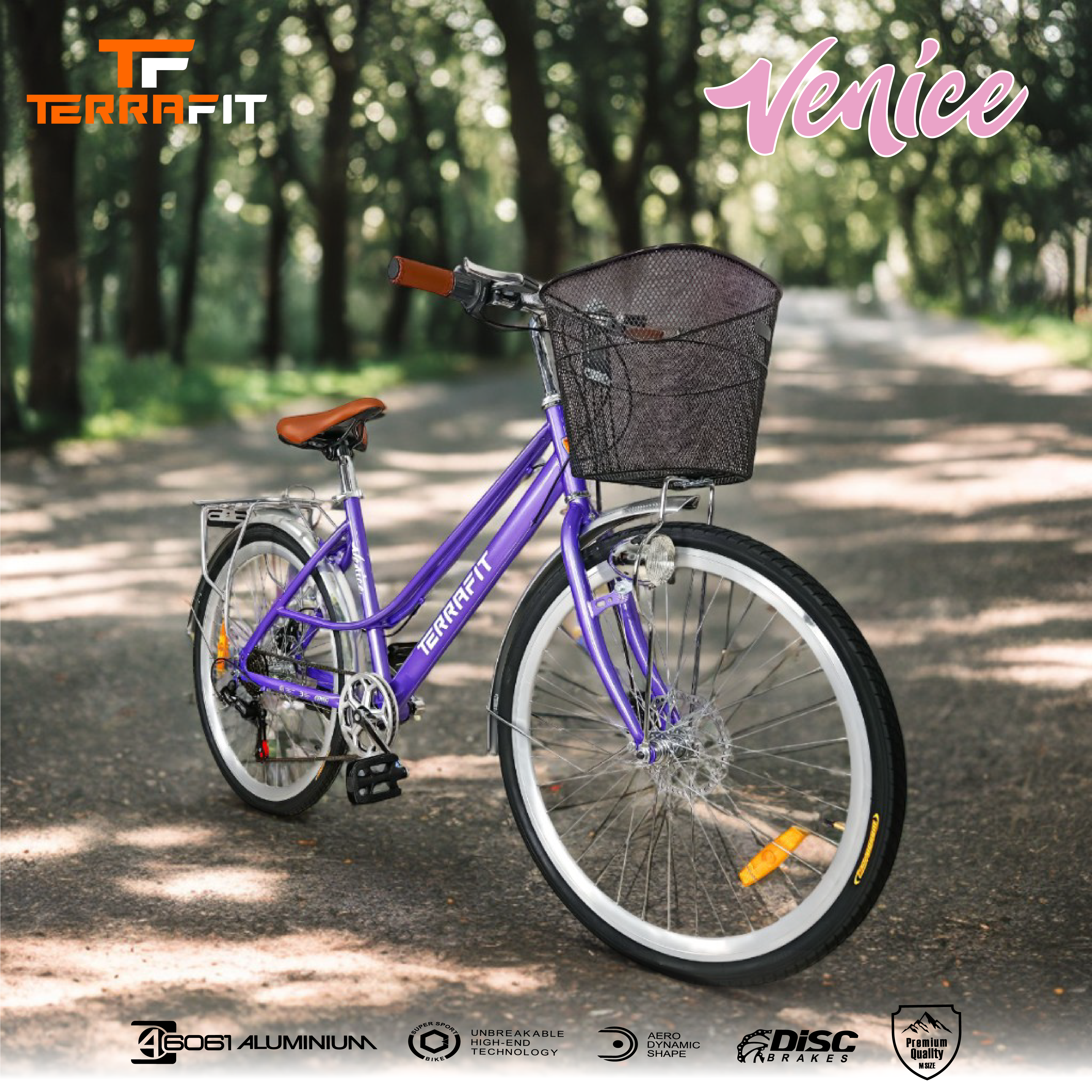 Bicicleta Vintage Venice 26 21V Frenos de Disco TerraFit