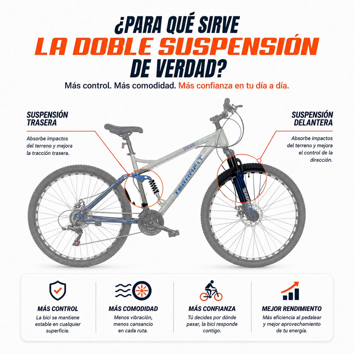 Bicicleta de Montaña Spider R29 21V Terrafit