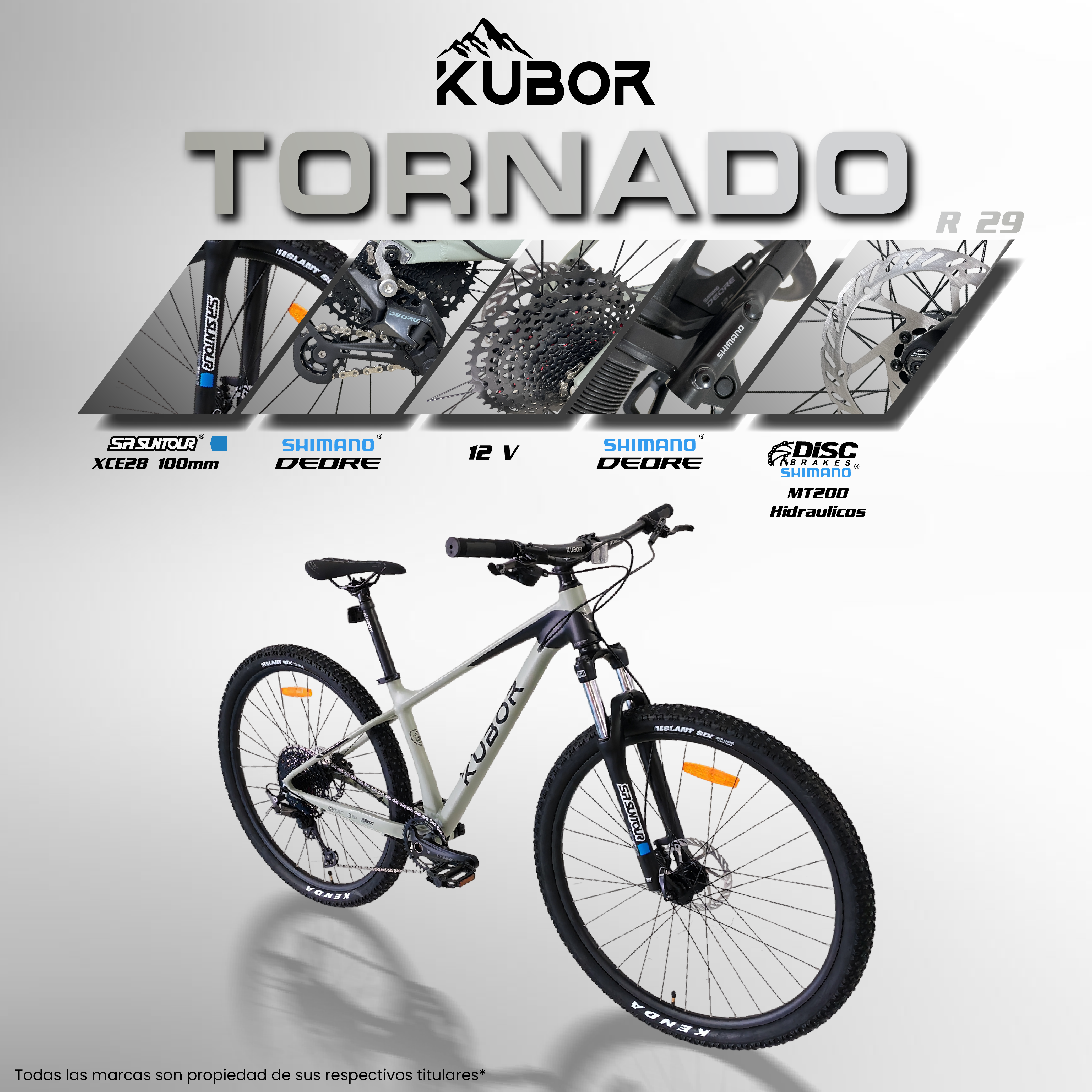 KUBOR Bicicleta Montaña R29 TORNADO Arena