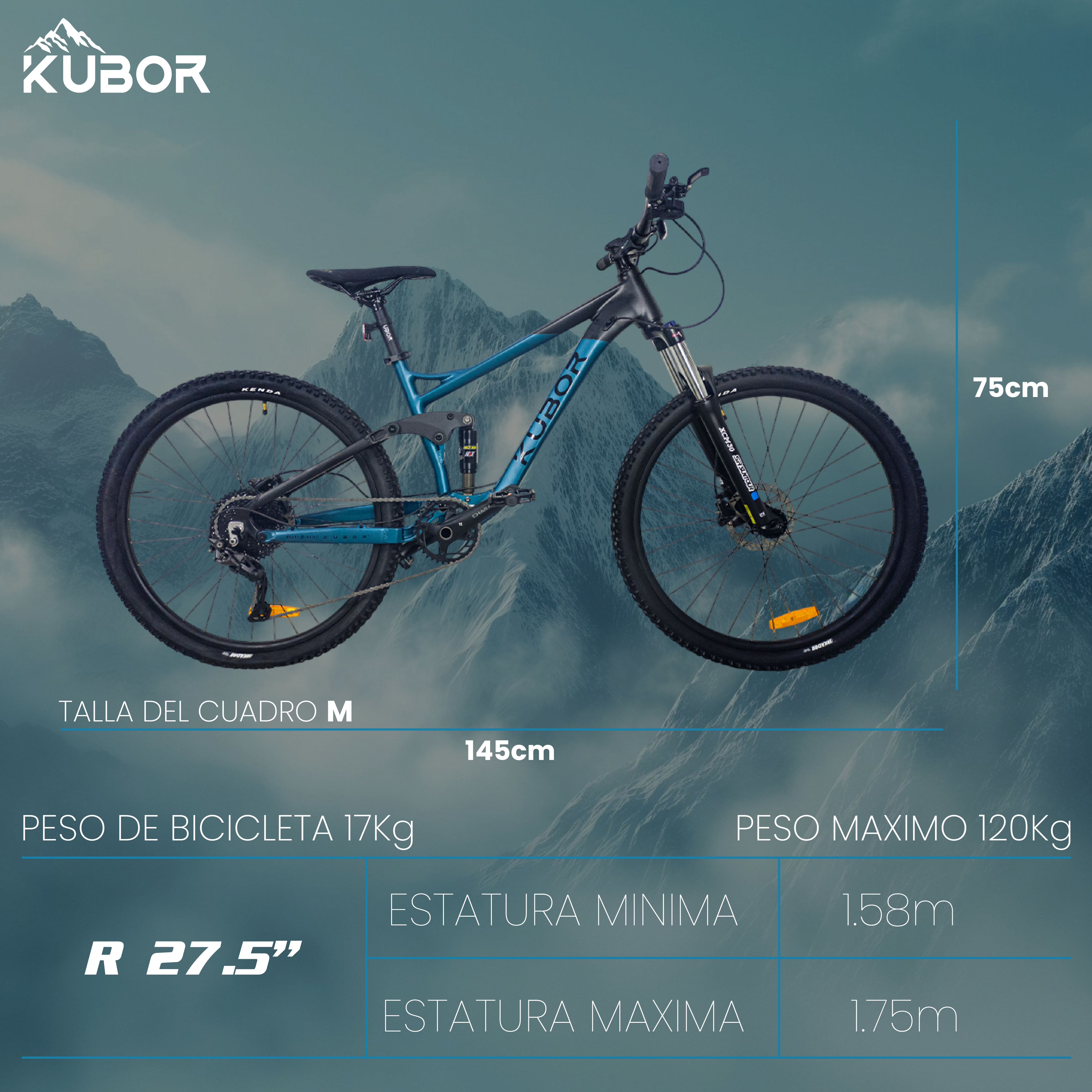 Bicicleta de Montaña R27.5 STORM Azul