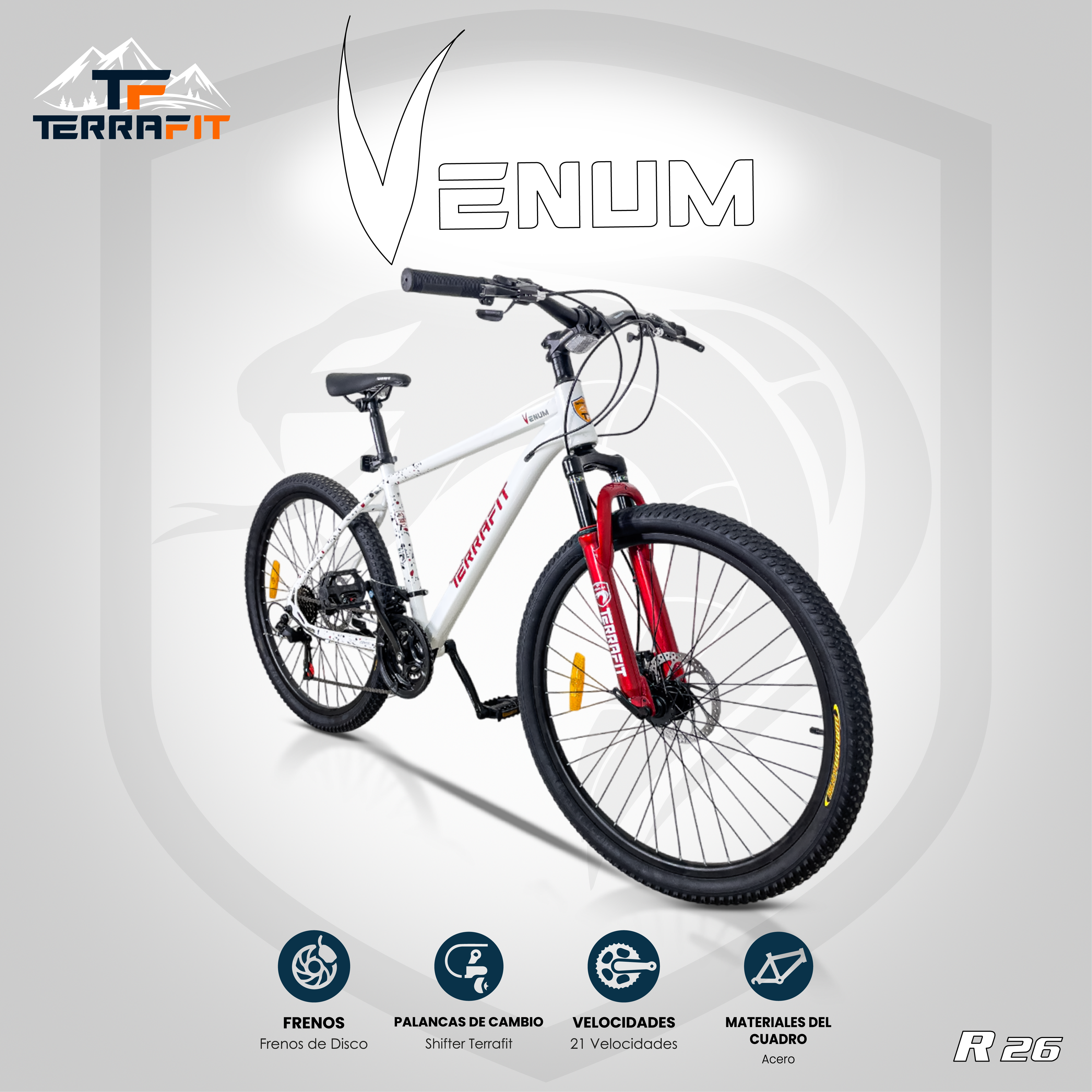 Bicicleta de Montaña Venum Rodada 26 21V