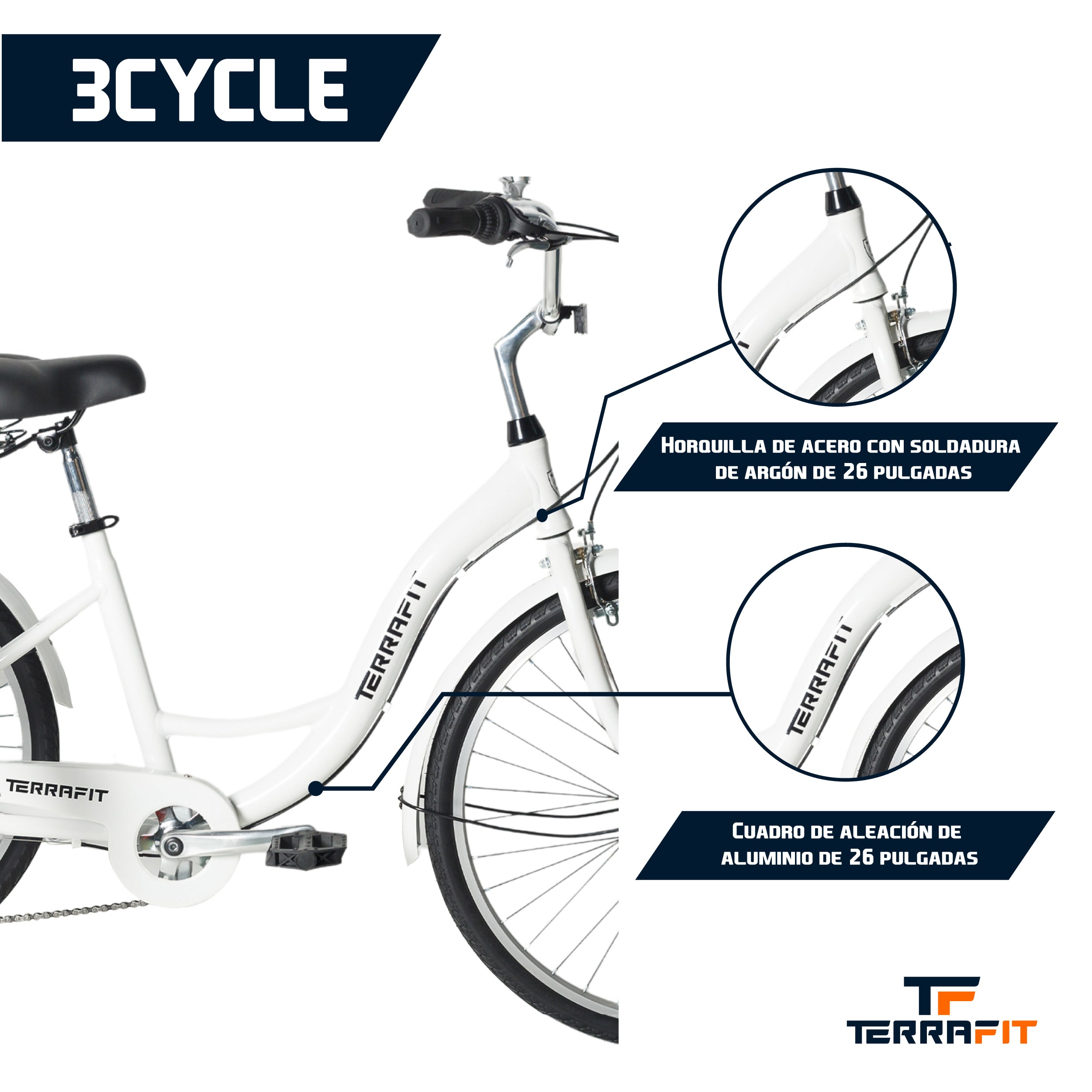 Triciclo para Adulto 3CYCLE Rodada 26 Shimano TerraFit