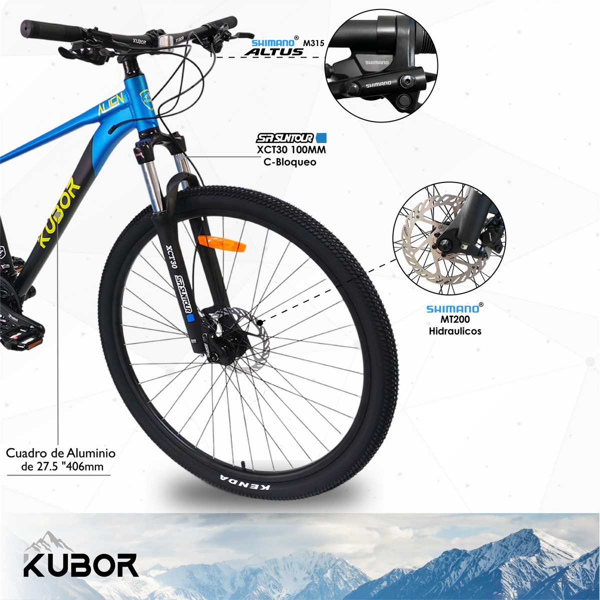 Bicicleta de Montaña Alien R29 de 24V KUBOR