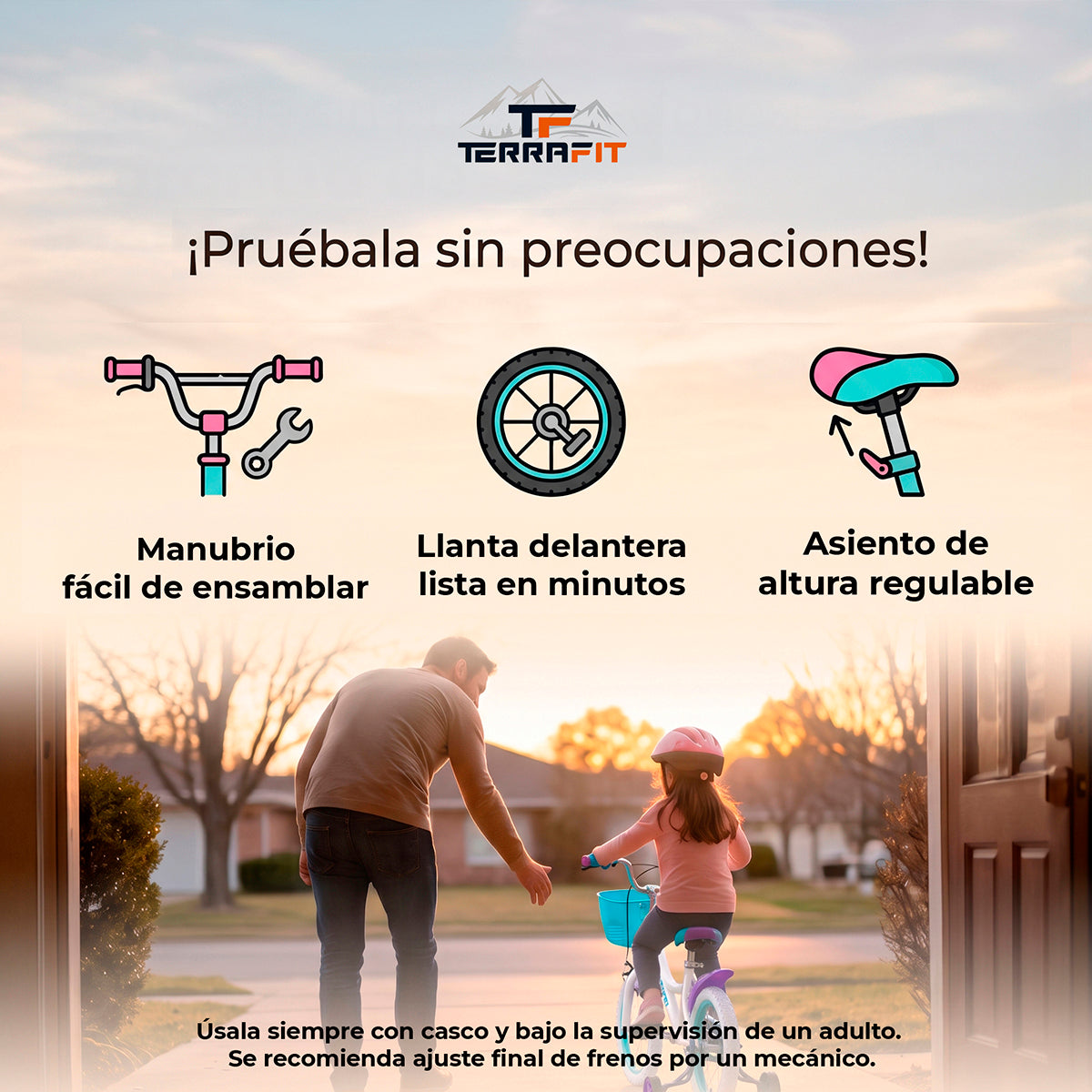 Bicicleta Infantil para Niña Bubblegum R12 Terrafit