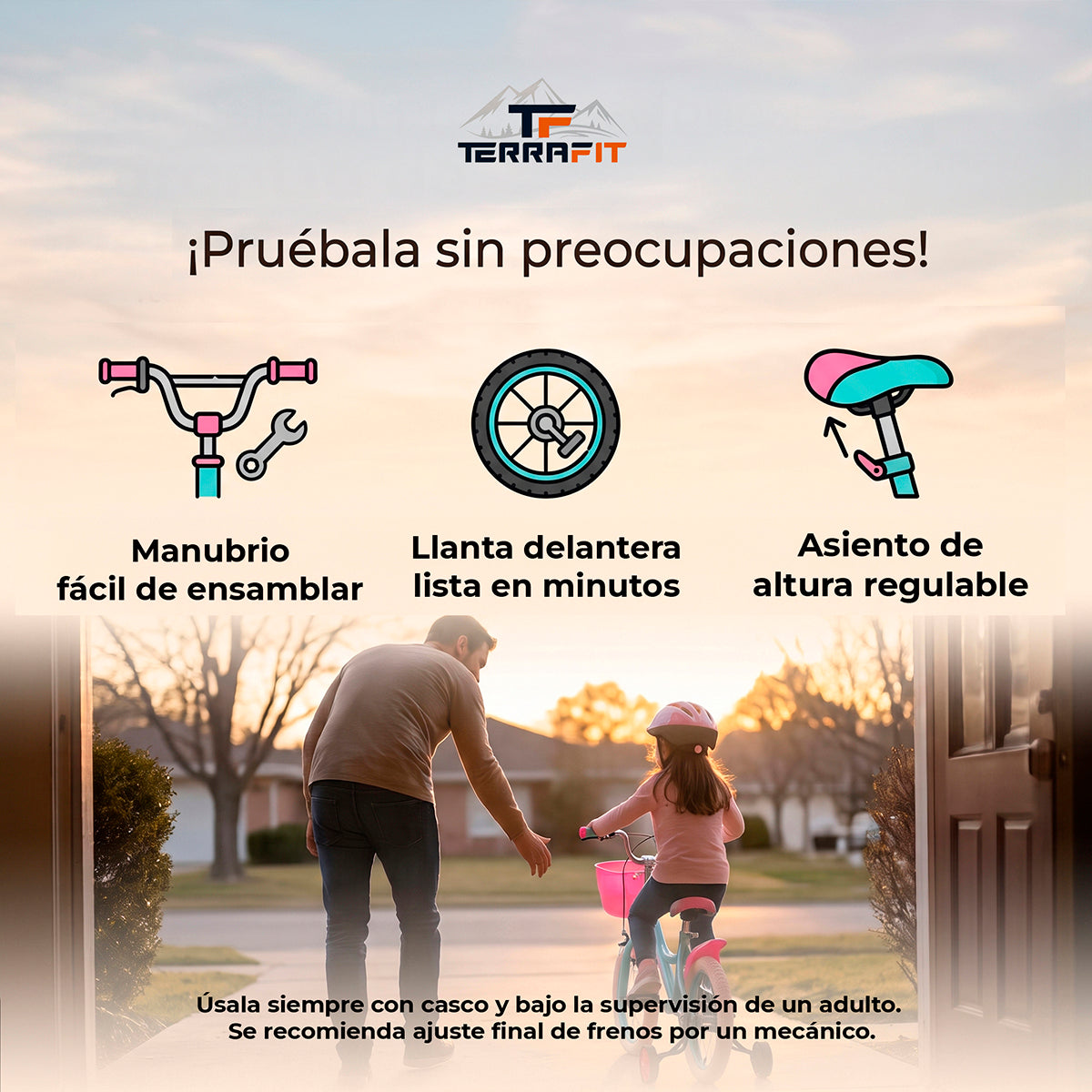 Bicicleta Infantil para Niña Bubblegum R16 Terrafit