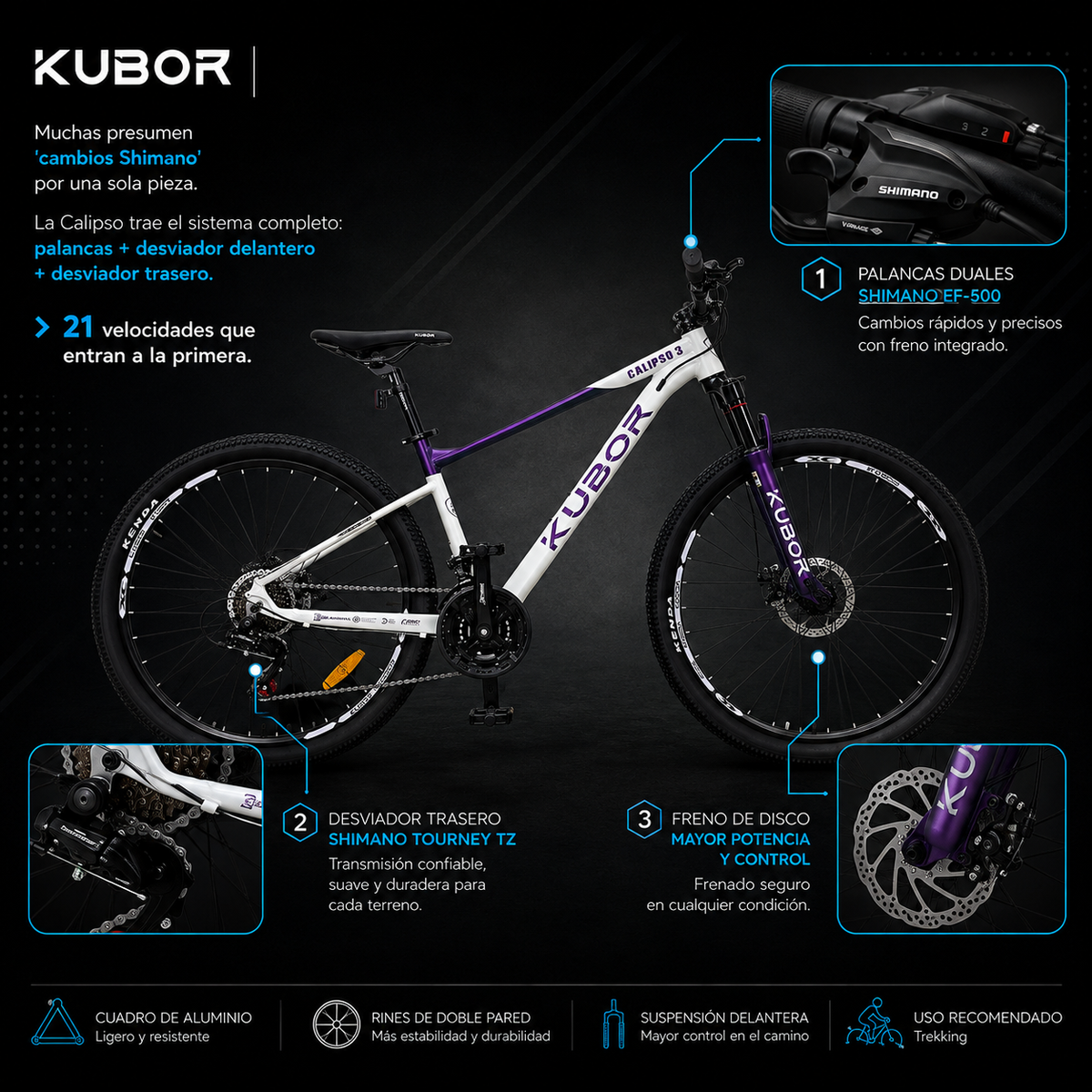 Bicicleta de Montaña Calipso 3 R27.5 21V KUBOR