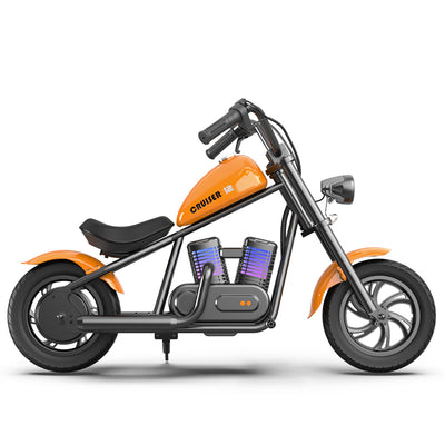 Moto Eléctrica Infantil Hyper Gogo Cruiser 12 Plus verde - chopper niños 3-10 años bateria 21.9V