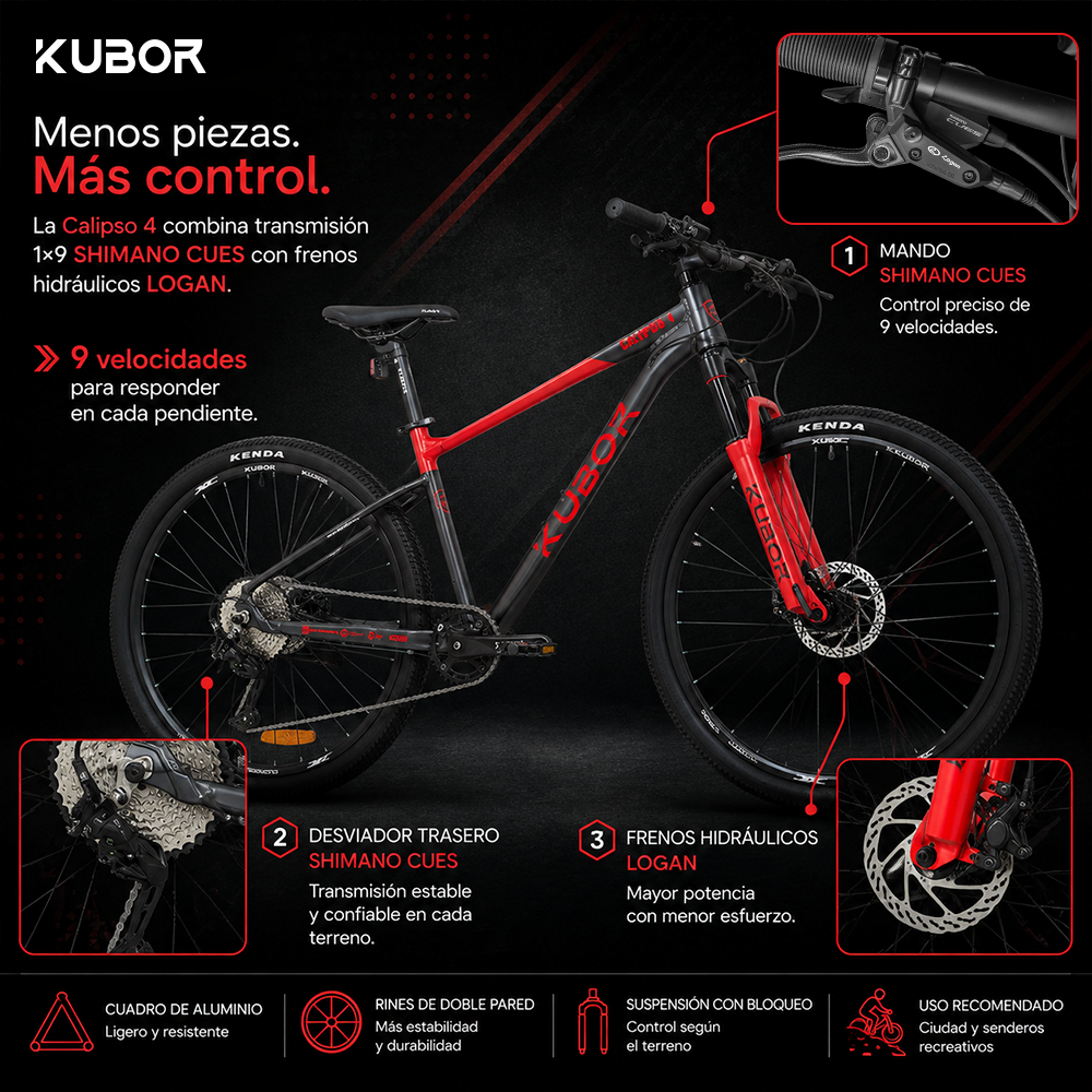 Bicicleta de Montaña Calipso 4 R27.5 9V KUBOR
