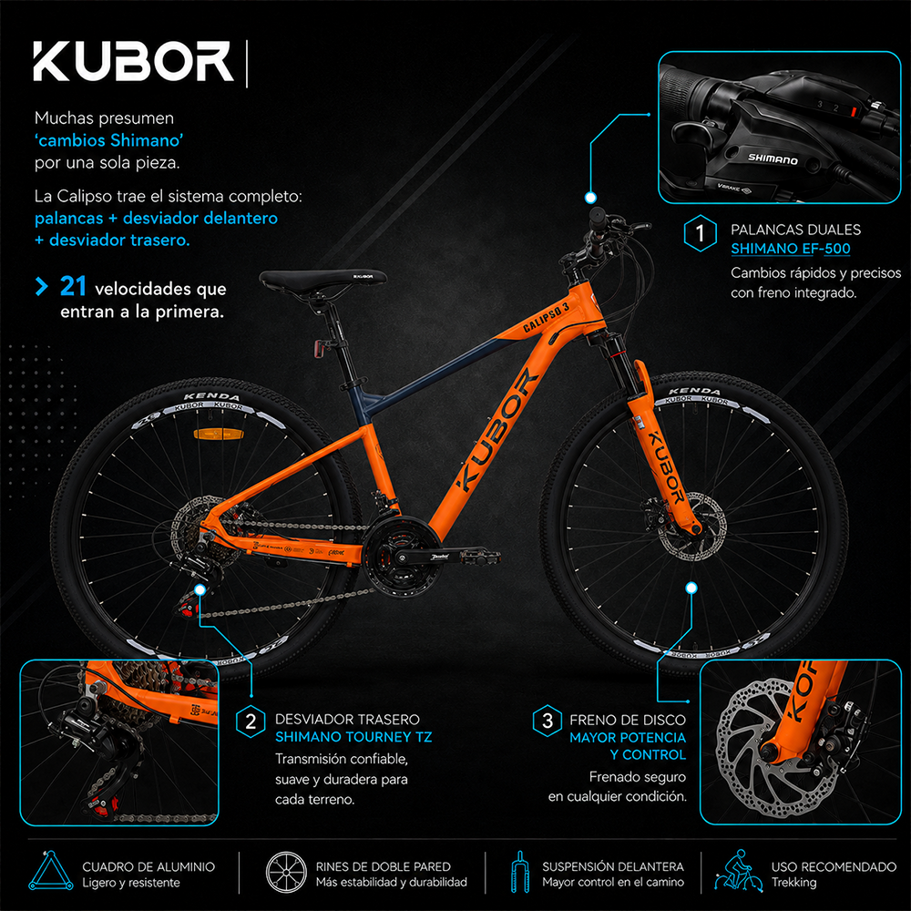 Bicicleta de Montaña Calipso 3 R29 21V KUBOR