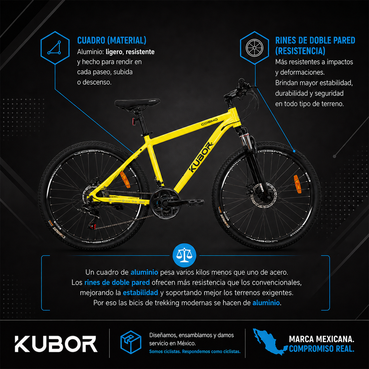 Bicicleta de Montaña Cosmo R26 21V KUBOR