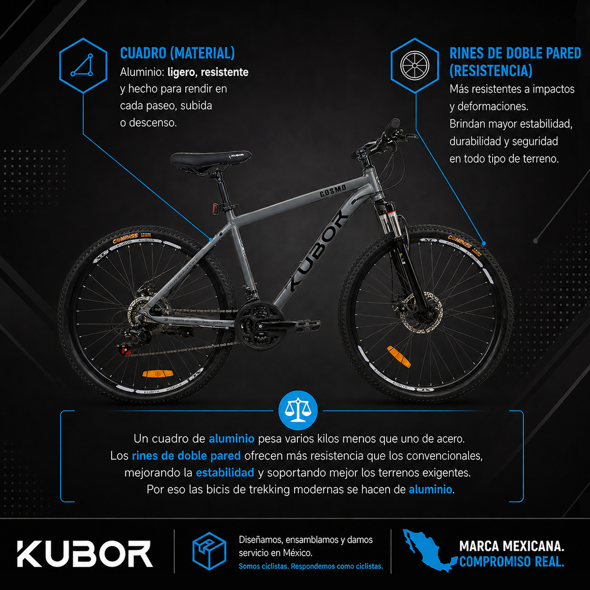 Bicicleta de Montaña Cosmo R26 21V KUBOR