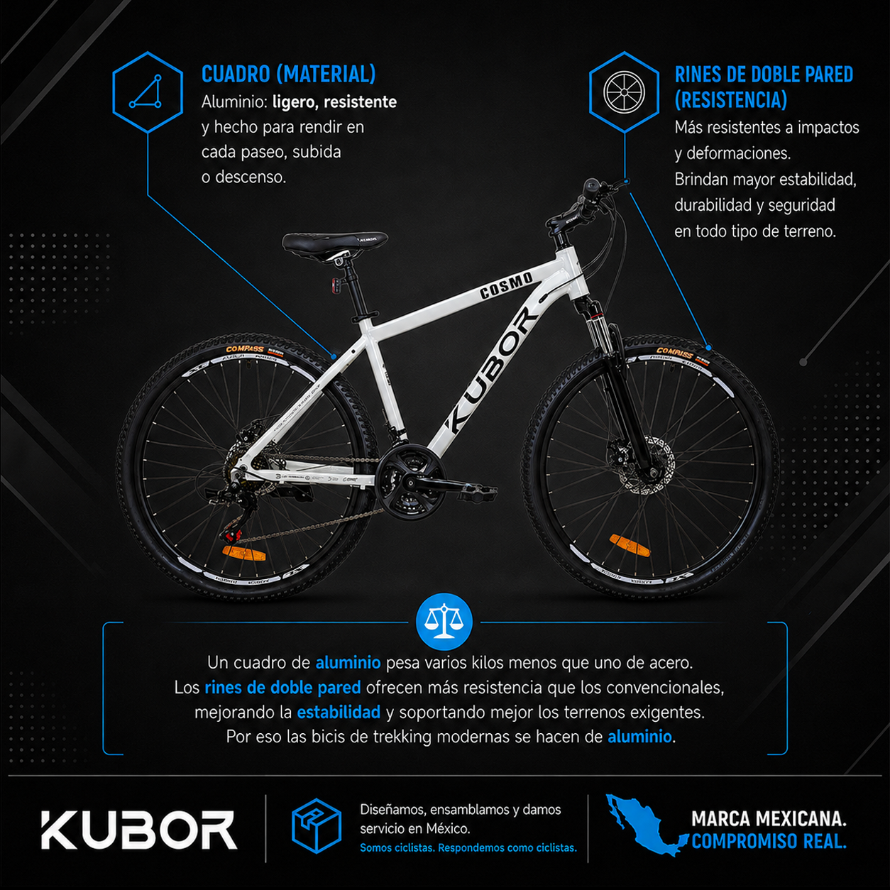 Bicicleta de Montaña Cosmo R26 21V KUBOR