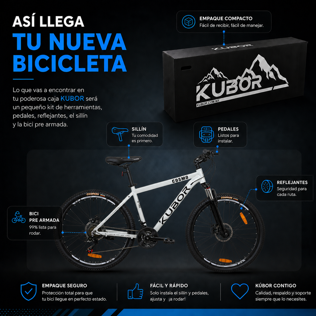 Bicicleta de Montaña Cosmo R26 21V KUBOR