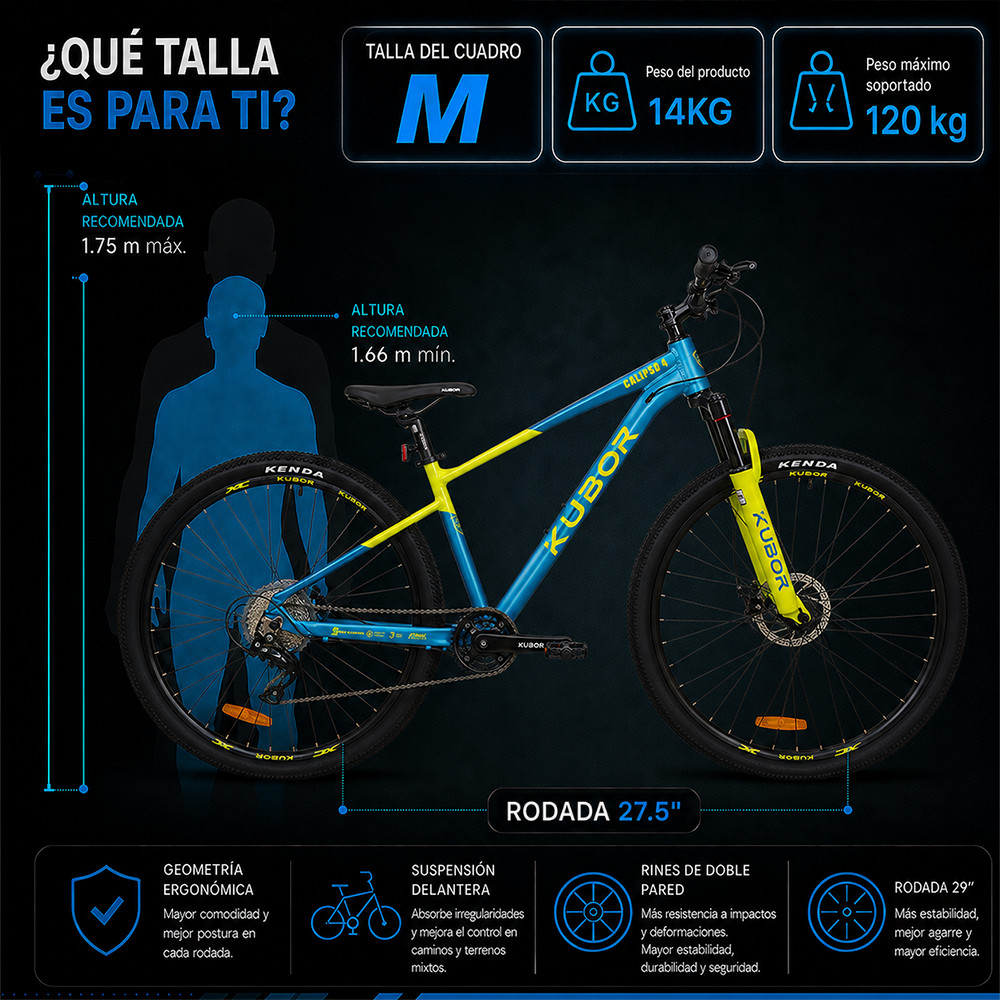 Bicicleta de Montaña Calipso 4 R27.5 9V KUBOR