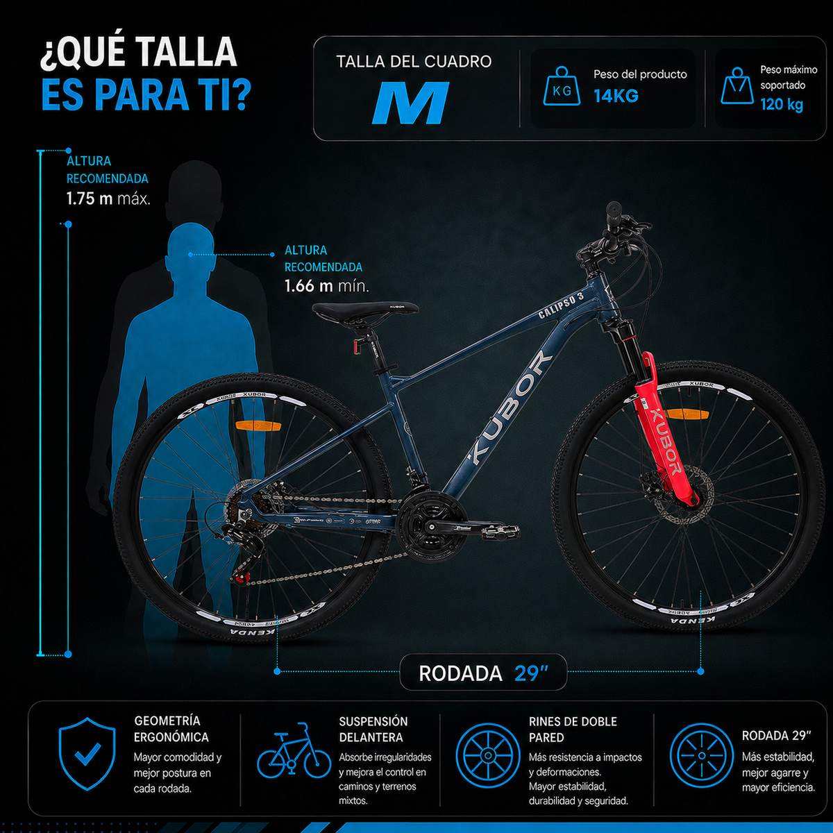 Bicicleta de Montaña Calipso 3 R29 21V KUBOR