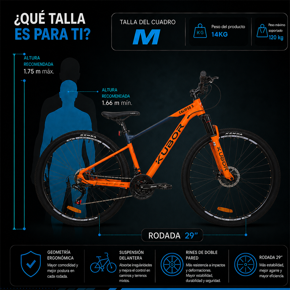 Bicicleta de Montaña Calipso 3 R29 21V KUBOR