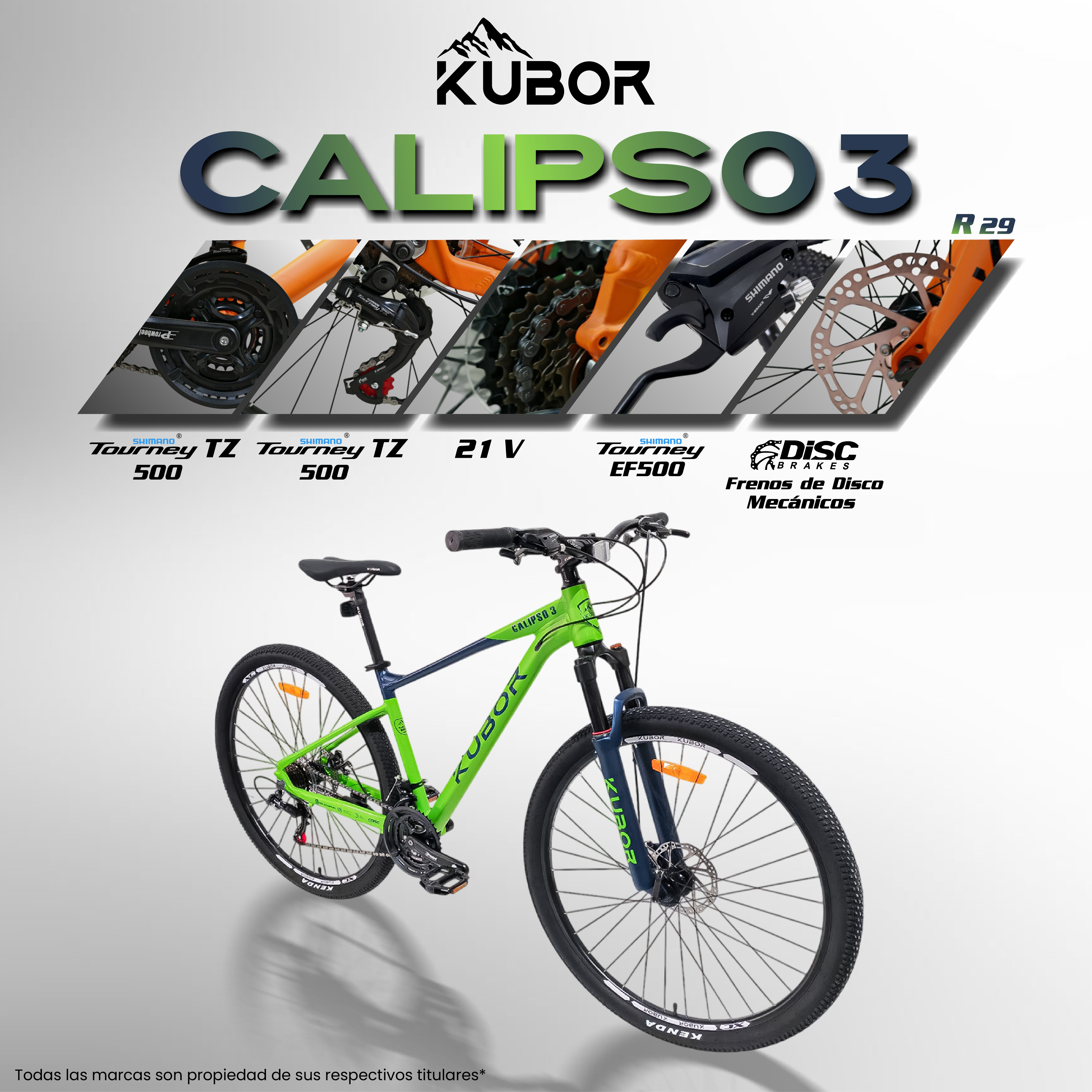 Bicicleta De Montaña Calipso 3 de Aluminio Rodada 29 Frenos Disco