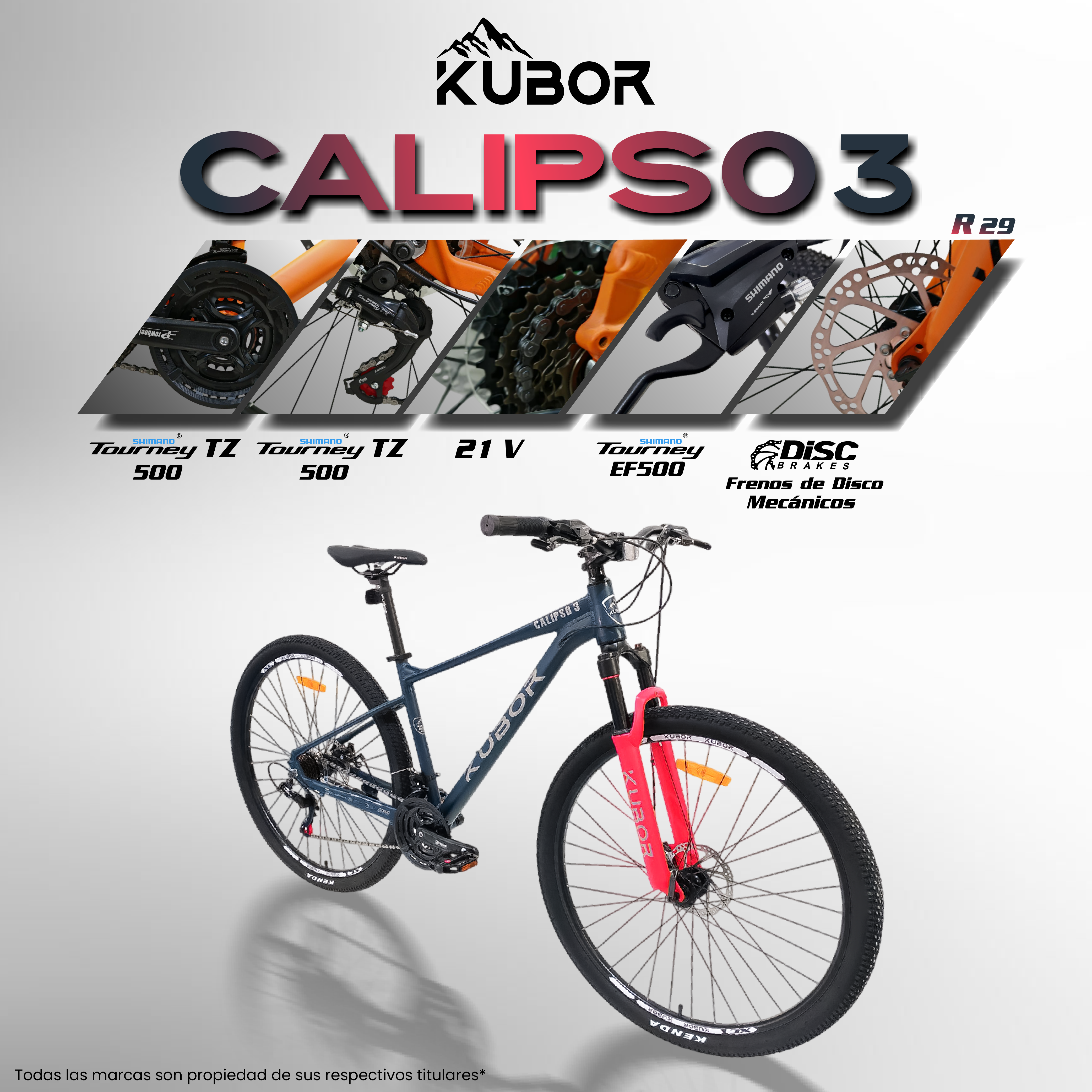 Bicicleta De Montaña Calipso 3 de Aluminio Rodada 29 Frenos Disco