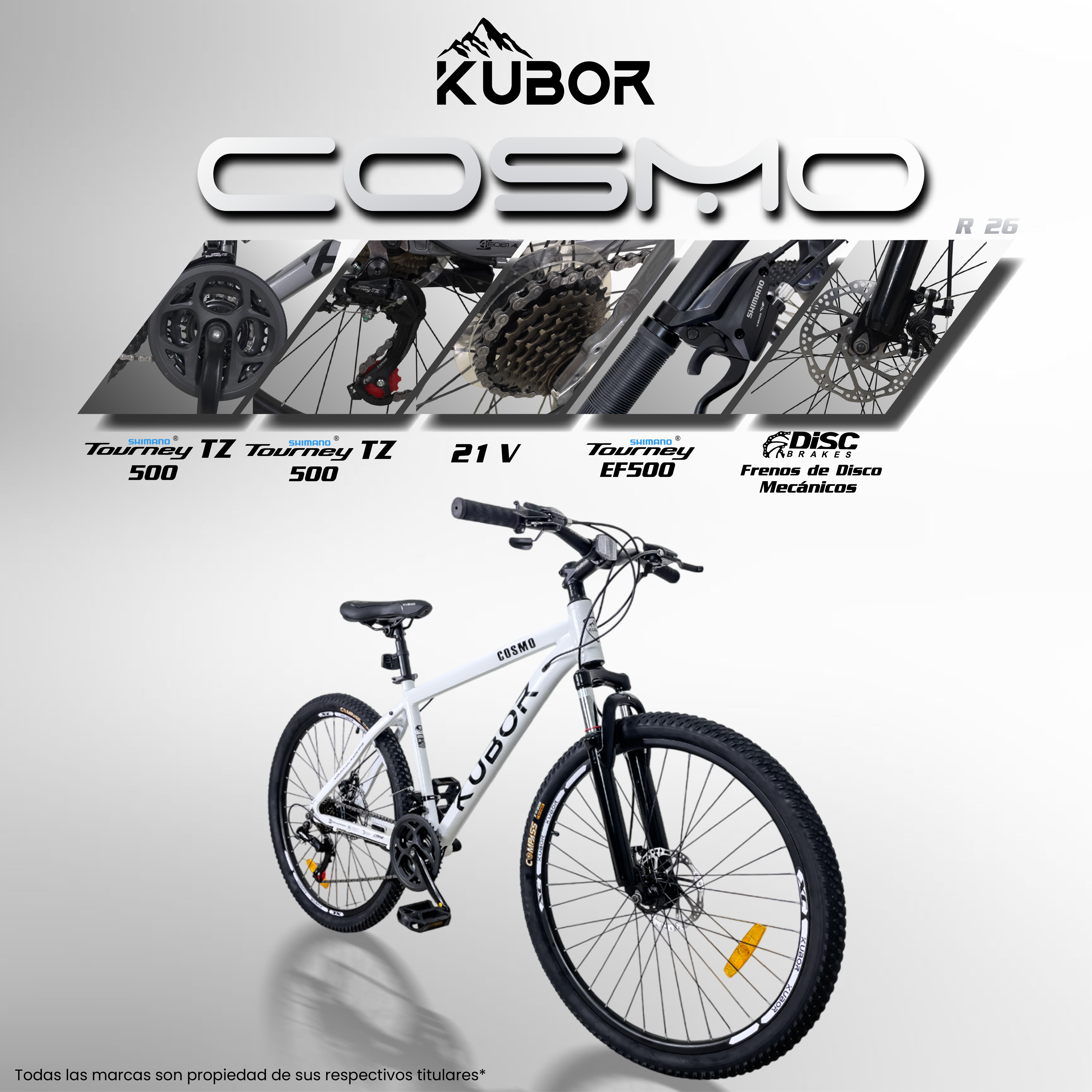 Bicicleta de Montaña Cosmo Rodada 26 de 21 velocidades Amarilla