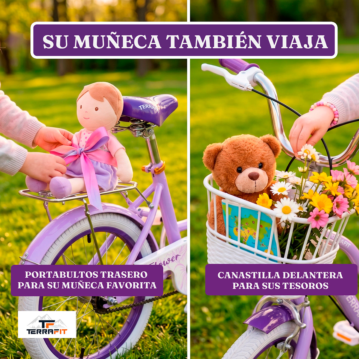 Bicicleta Infantil para Niña Flower R16 Terrafit