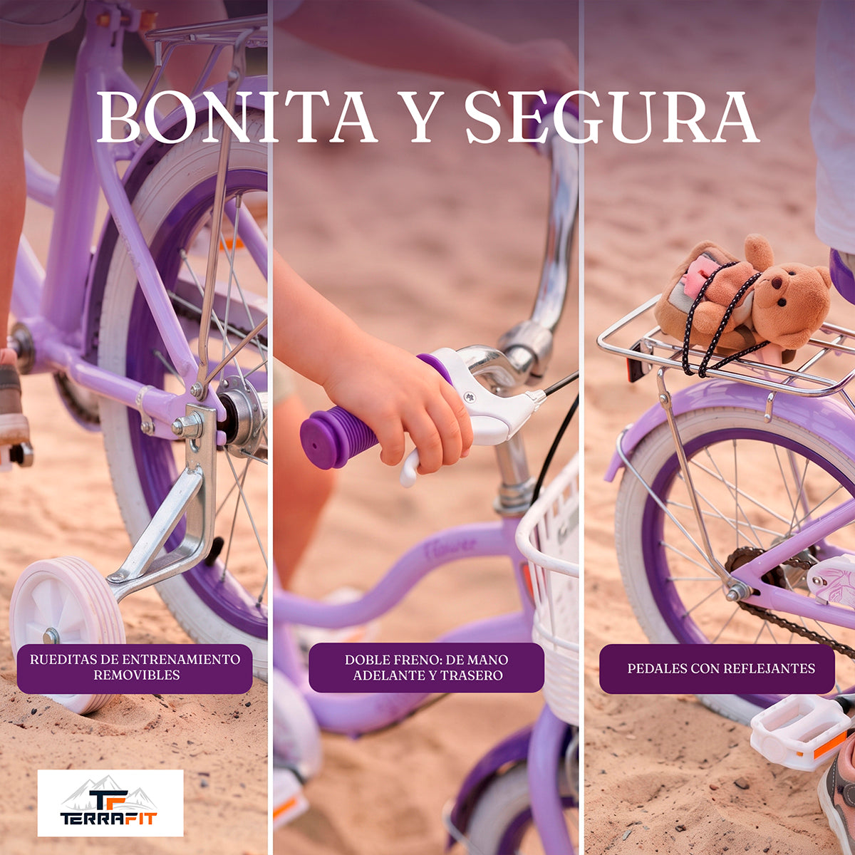 Bicicleta Infantil para Niña Flower R16 Terrafit