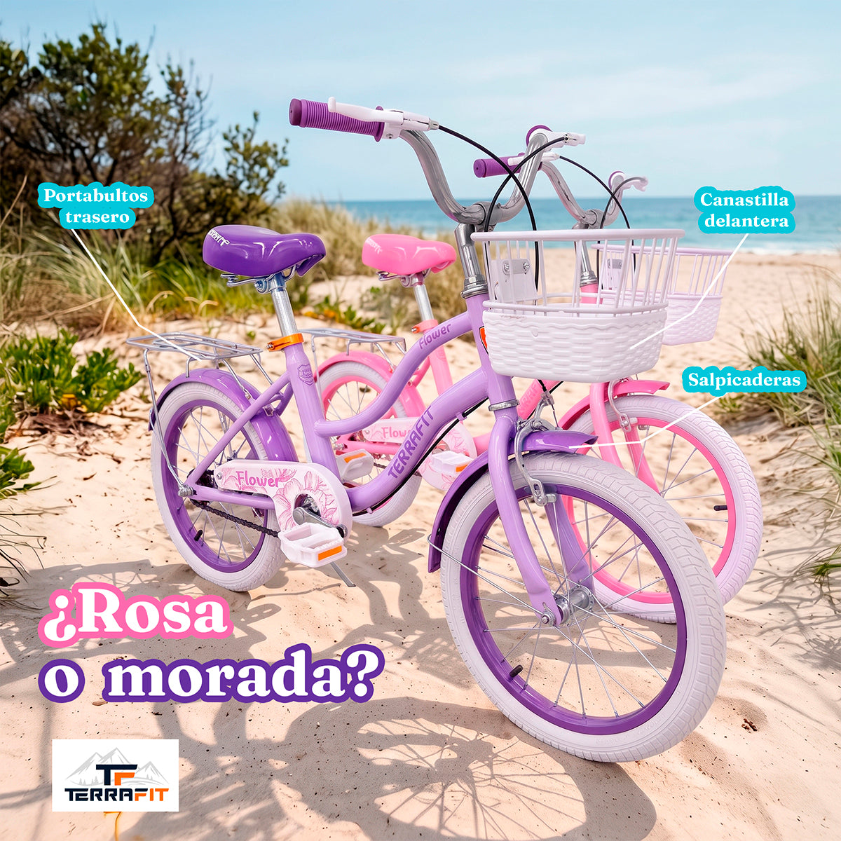 Bicicleta Infantil para Niña Flower R16 Terrafit