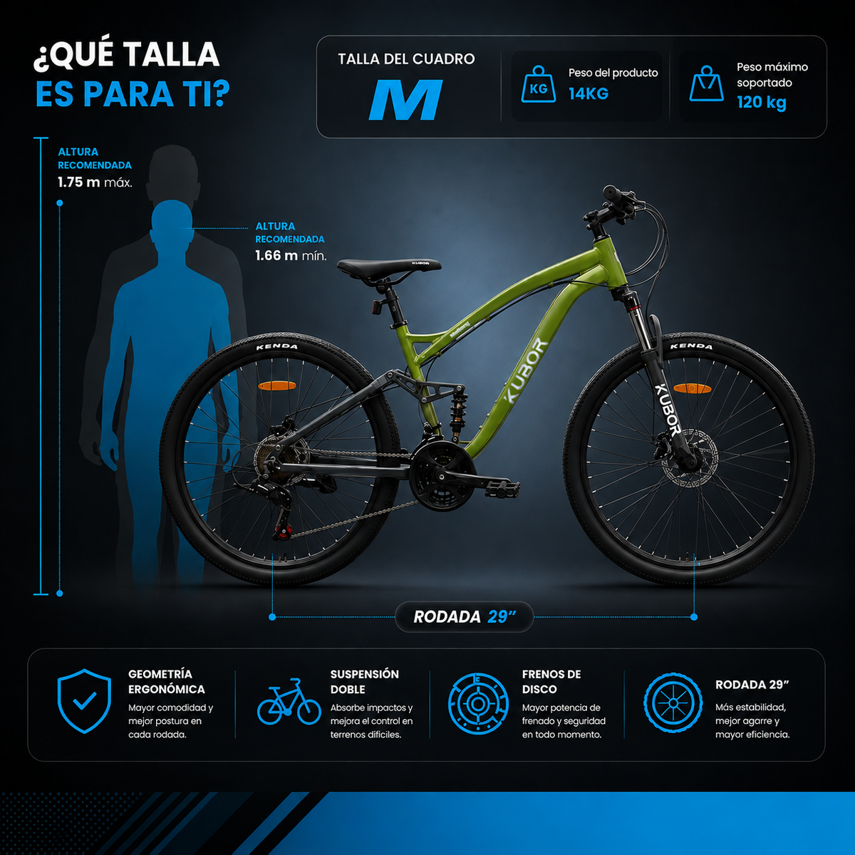 Bicicleta de Montaña Mallory R29 21V KUBOR