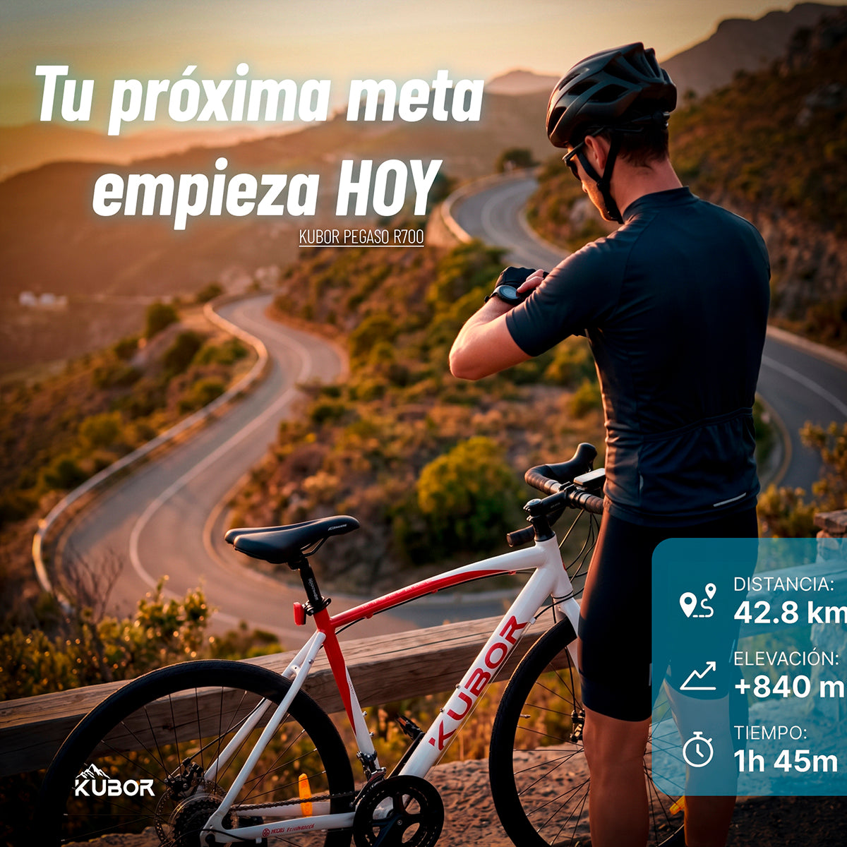 Bicicleta de Ruta Pegaso R700 14V Kubor de Aluminio con Frenos de Disco