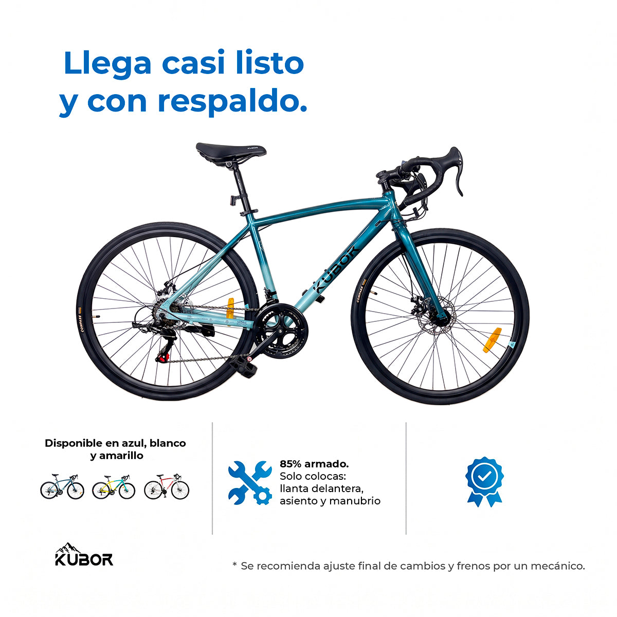 Bicicleta de Ruta Pegaso R700 14V Kubor de Aluminio con Frenos de Disco