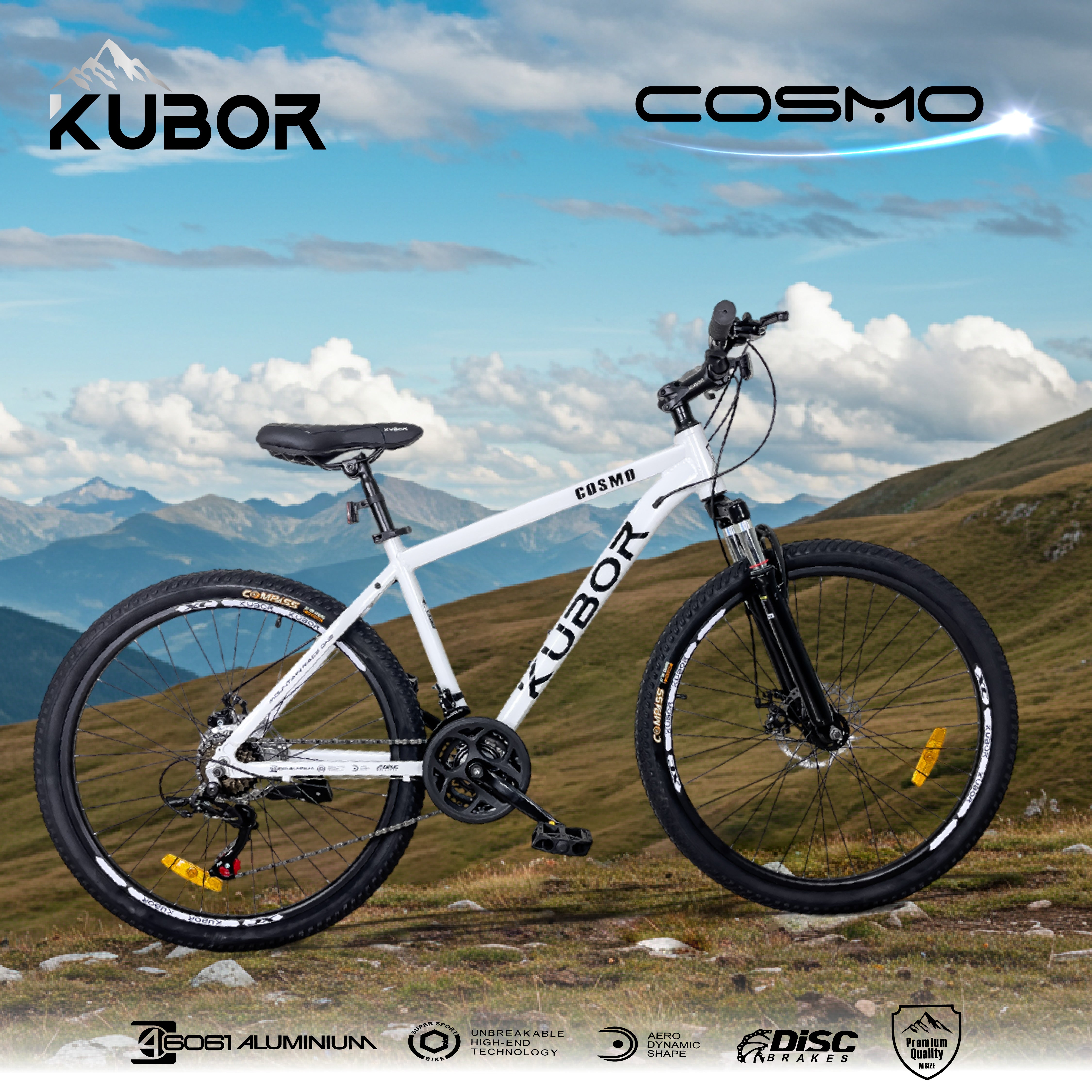 Bicicleta de Montaña Cosmo Rodada 26 de 21 velocidades Amarilla