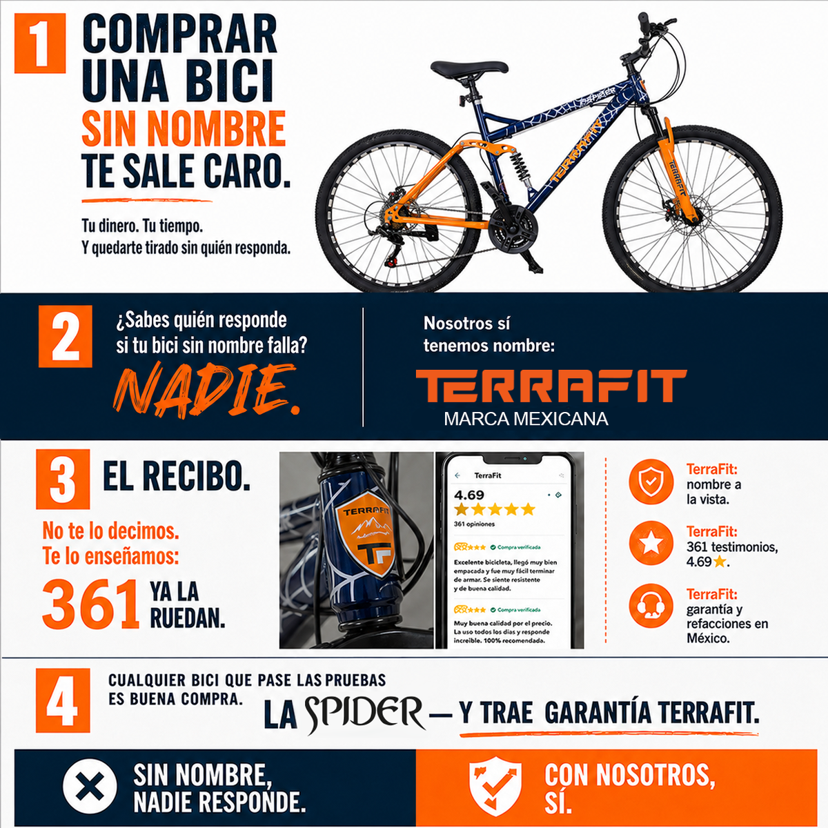 Bicicleta de Montaña Spider R29 21V Terrafit